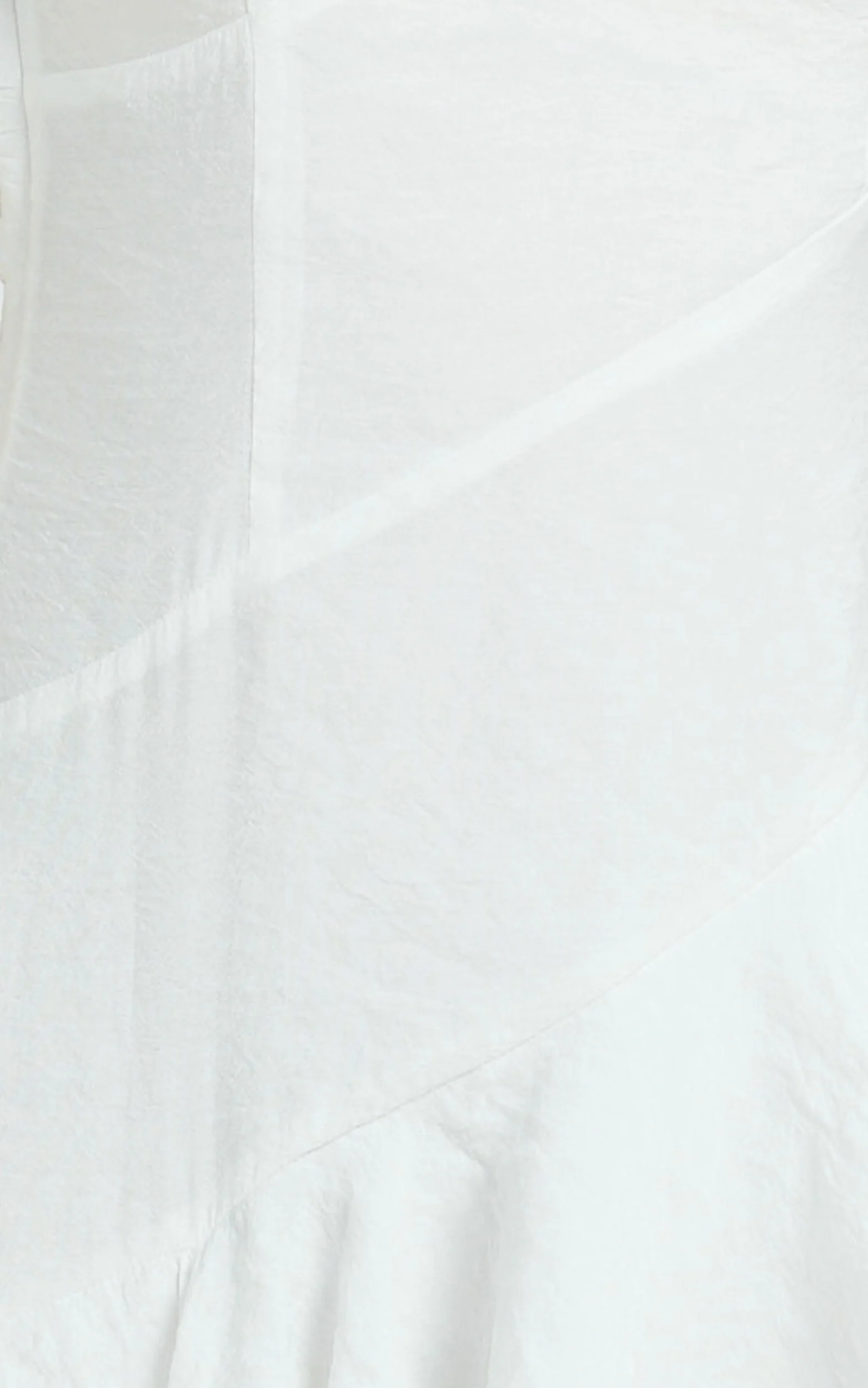 Adelaide Maxi Dress - Georgette Asymmetric Ruffle Hem Bias Cut Dress in White - Image 7
