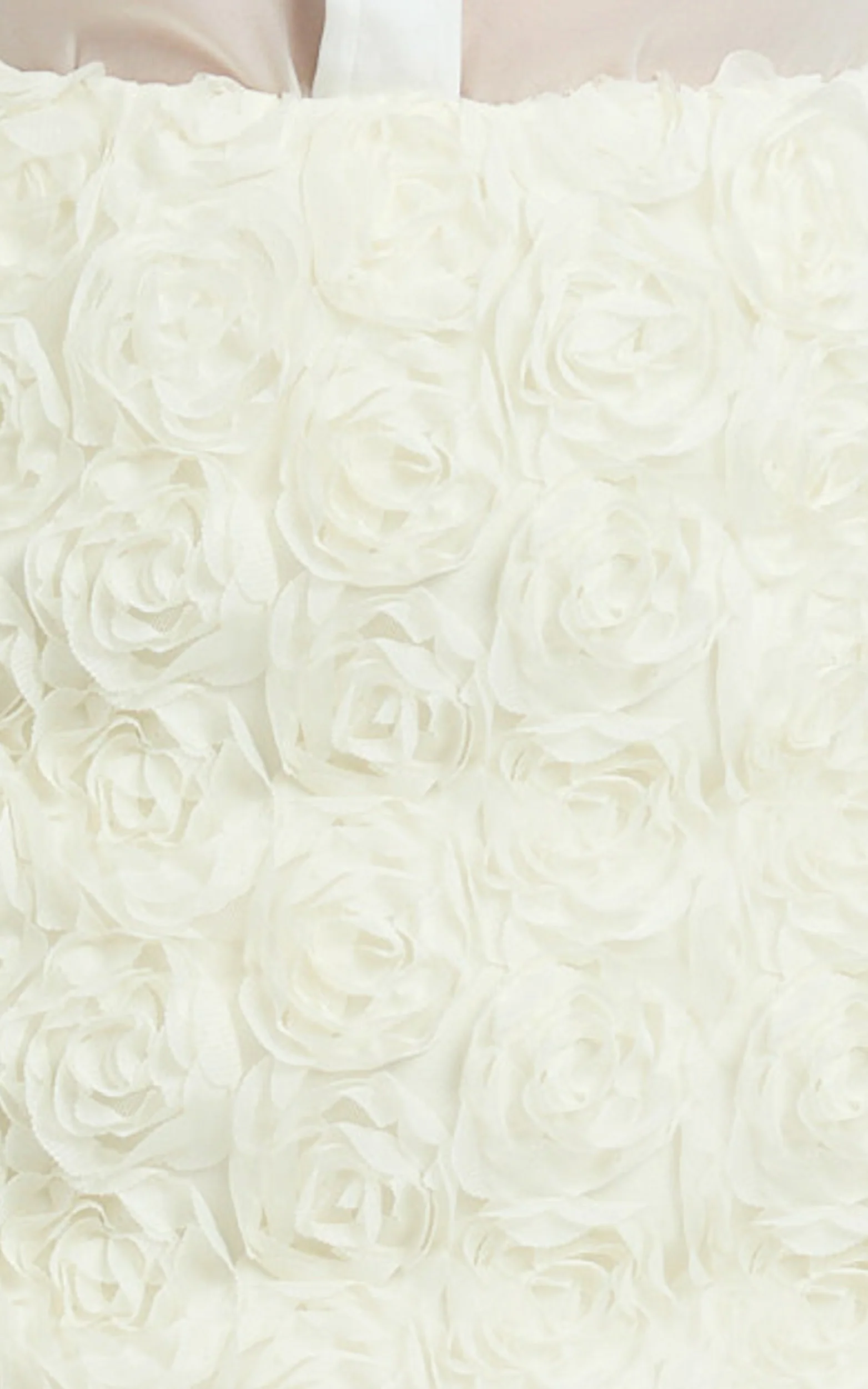Alvana Mini Skirt - 3D Floral Mid Waist Skirt in White - Image 7