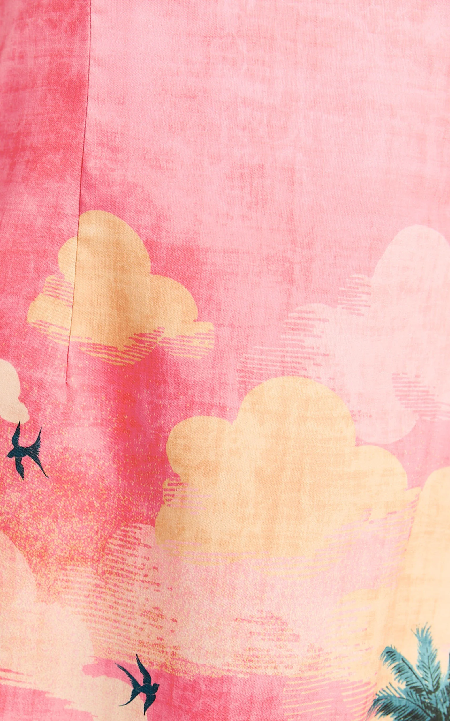 Amalie The Label - Leesha Strapless Fitted Split Leg Midi Dress in Island Sunset Print - Image 7