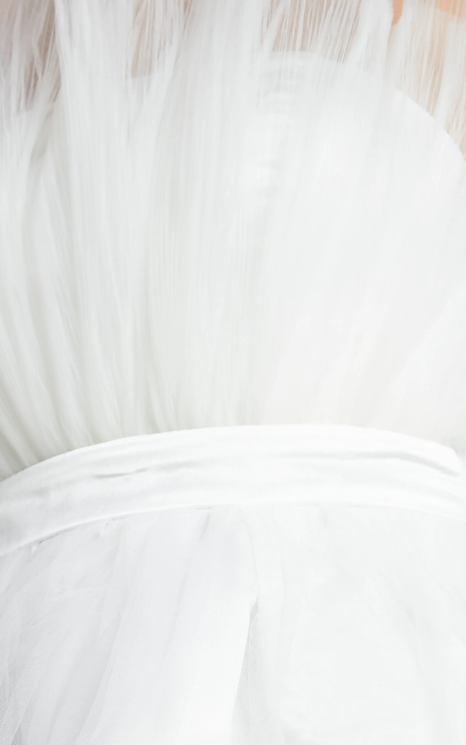 Amalya Mini Dress - Tiered Tulle Fit and Flare Dress in White - Image 7