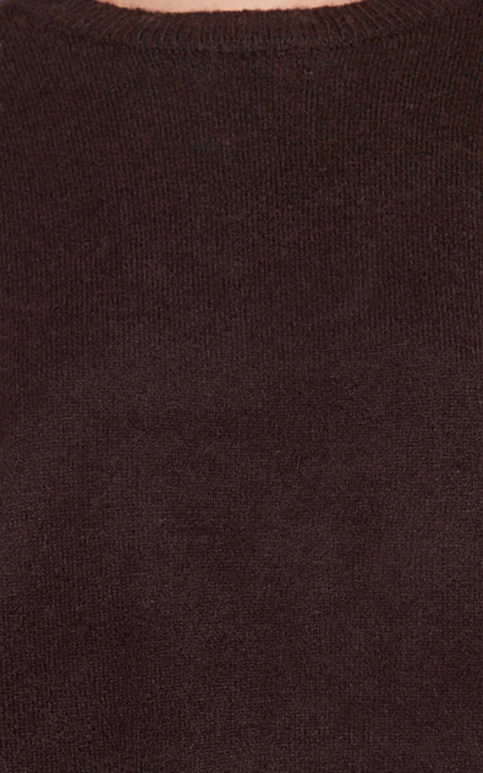 Amanda Jumper - Crew Neck Long Sleeve Knit Sweater in Chocolate - Image 6