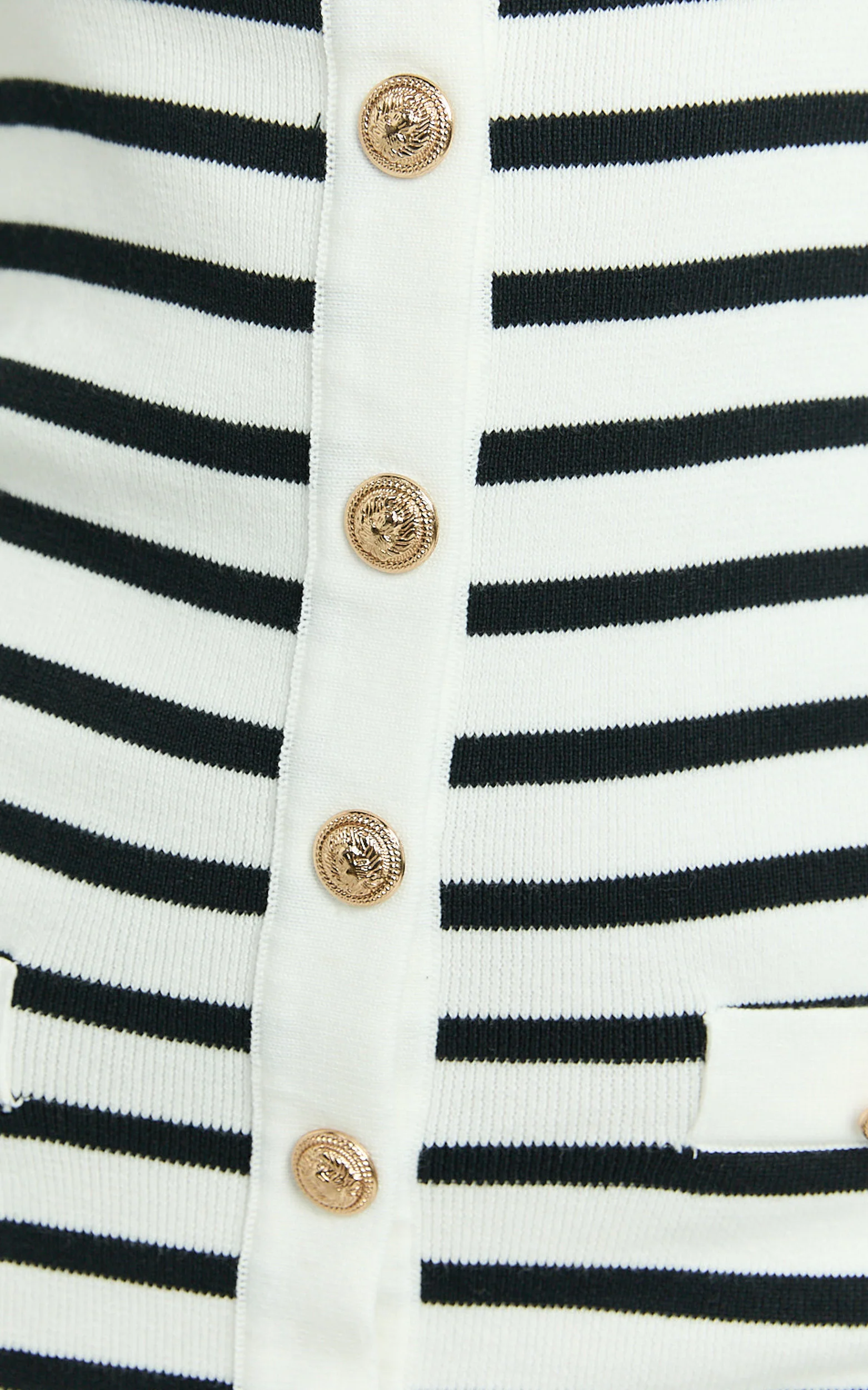 Amber Mini Dress - Strapless Knit Stripe Bodycon Dress in White/Black - Image 7