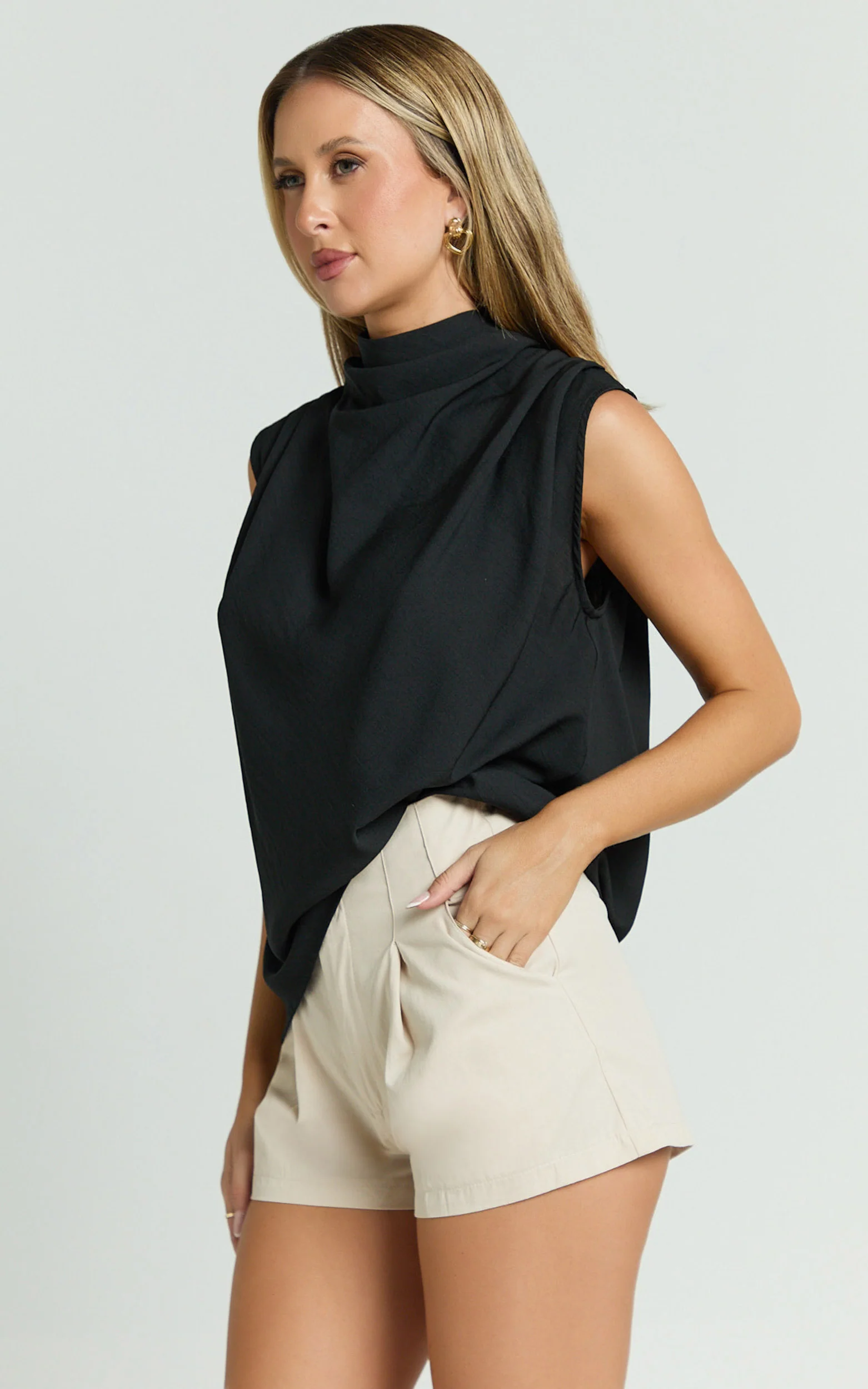 Arianae Top - High Neck Top in Black - Image 5
