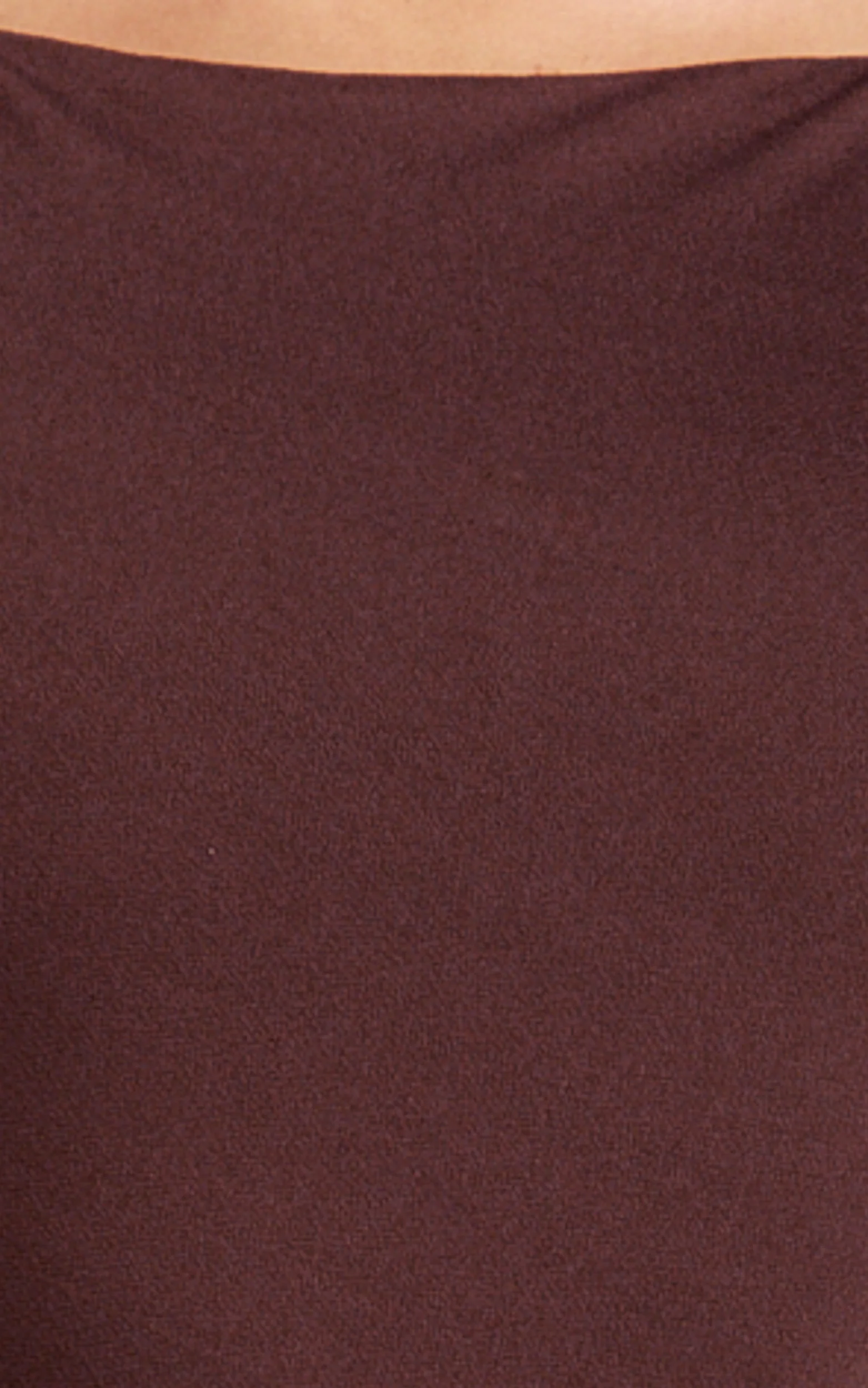 Audette Maxi Dress - Boat Neck Ruched Fitted Dress in Chocolate - Image 6