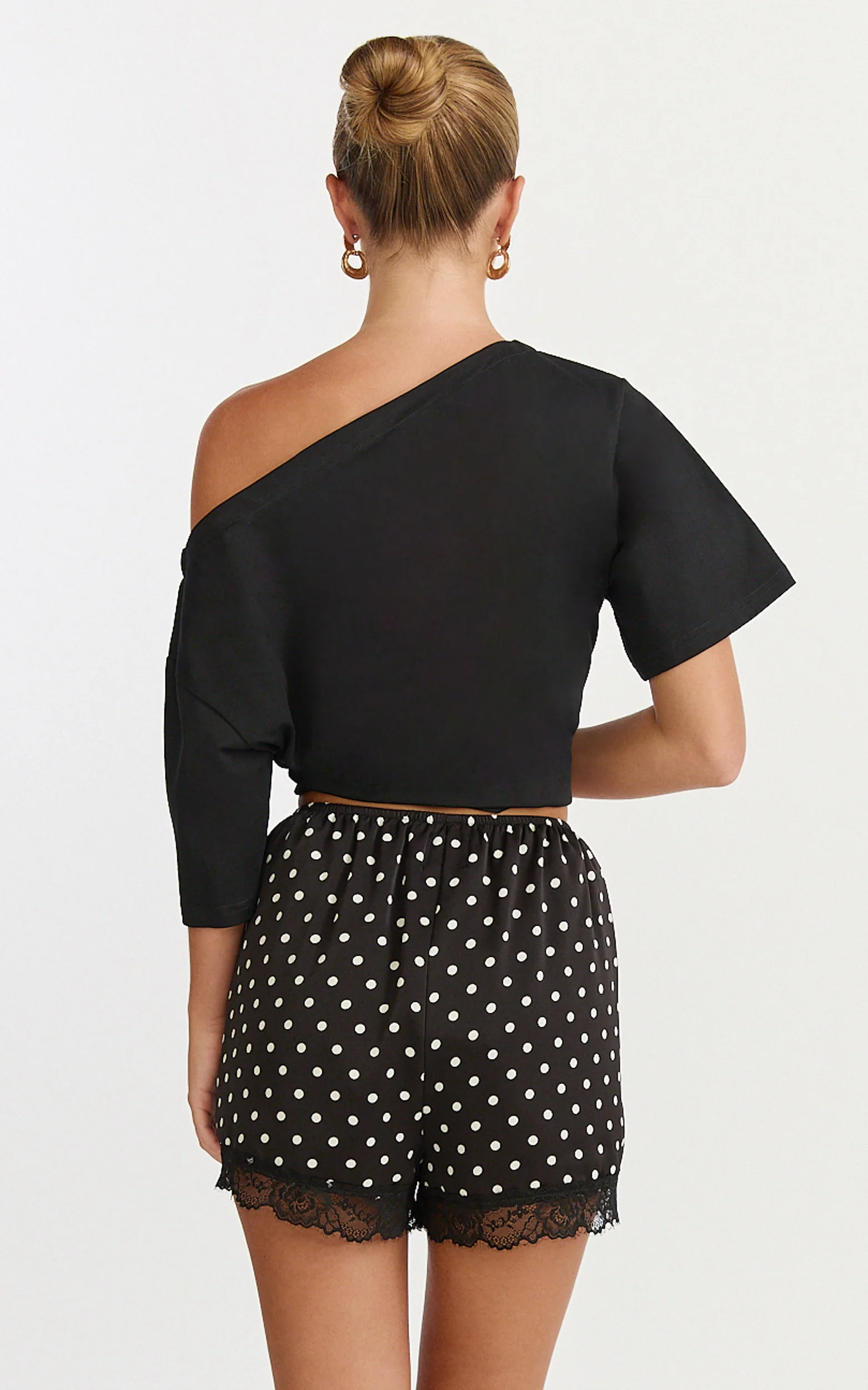 Audrey Shorts - Slip Shorts in Black Polka Dot - Image 5
