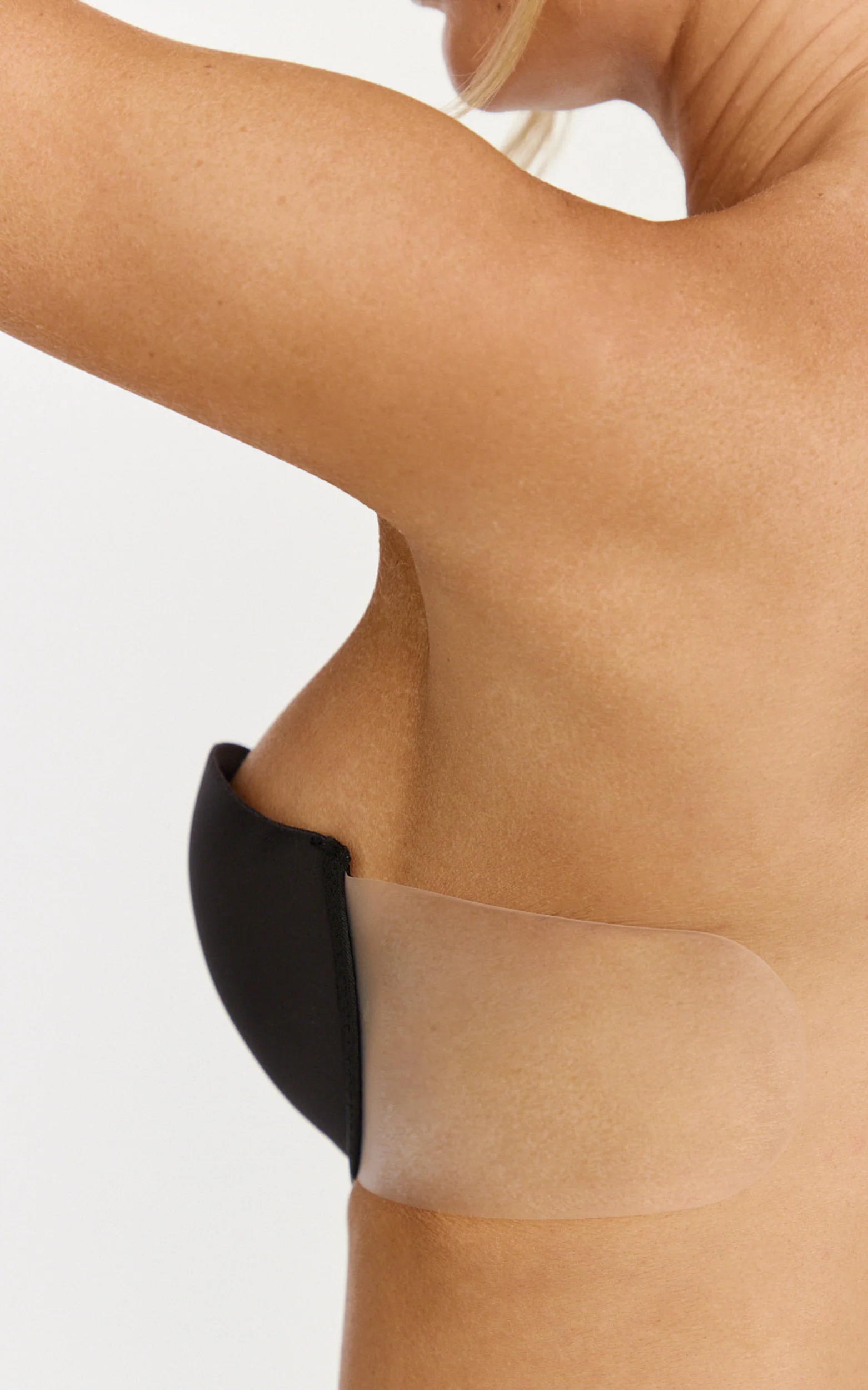 Backless Stick On Bra in Black - Image 2