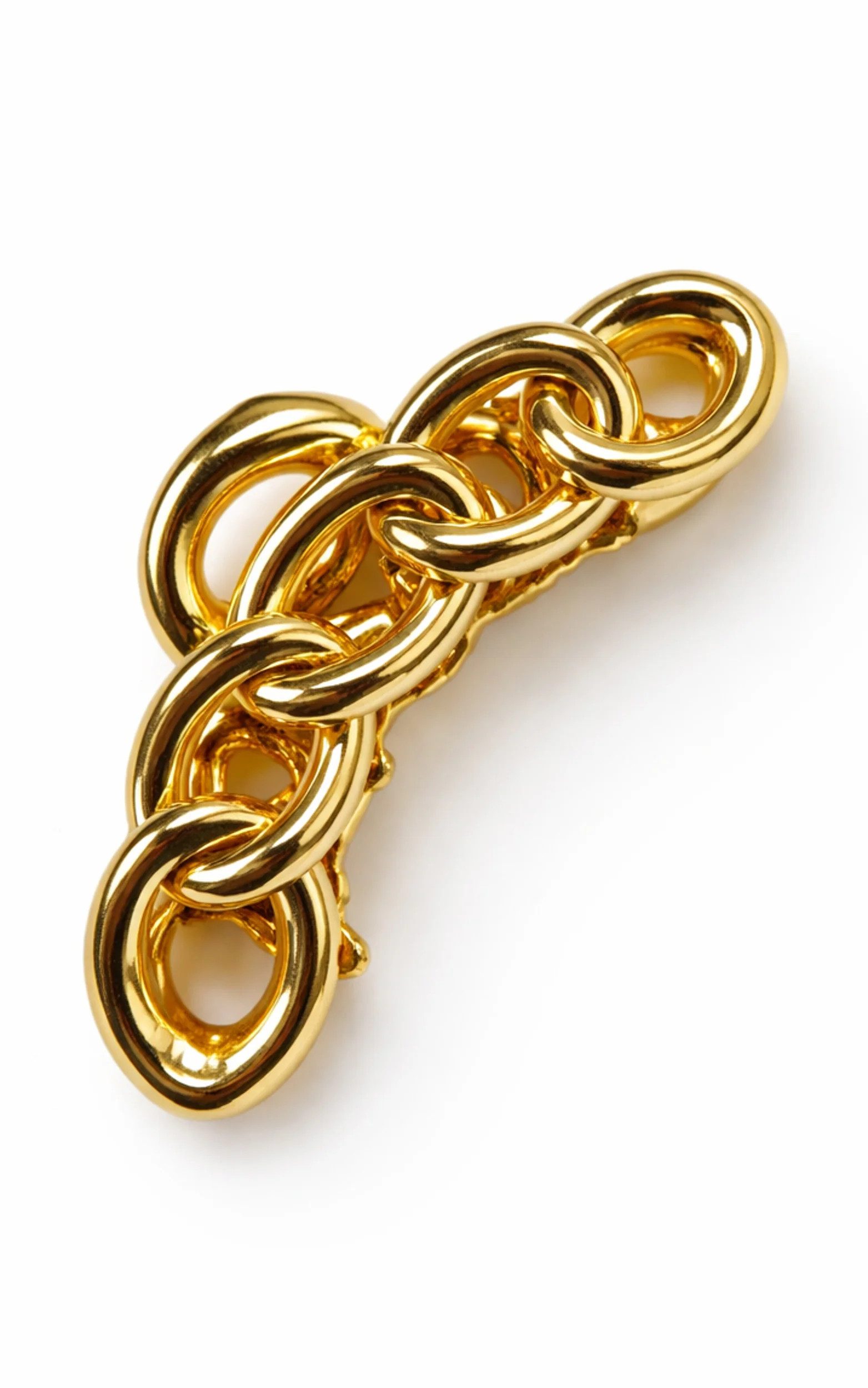 Barbara Hair Clip - Chain Detail Claw Clip in Gold - Image 2