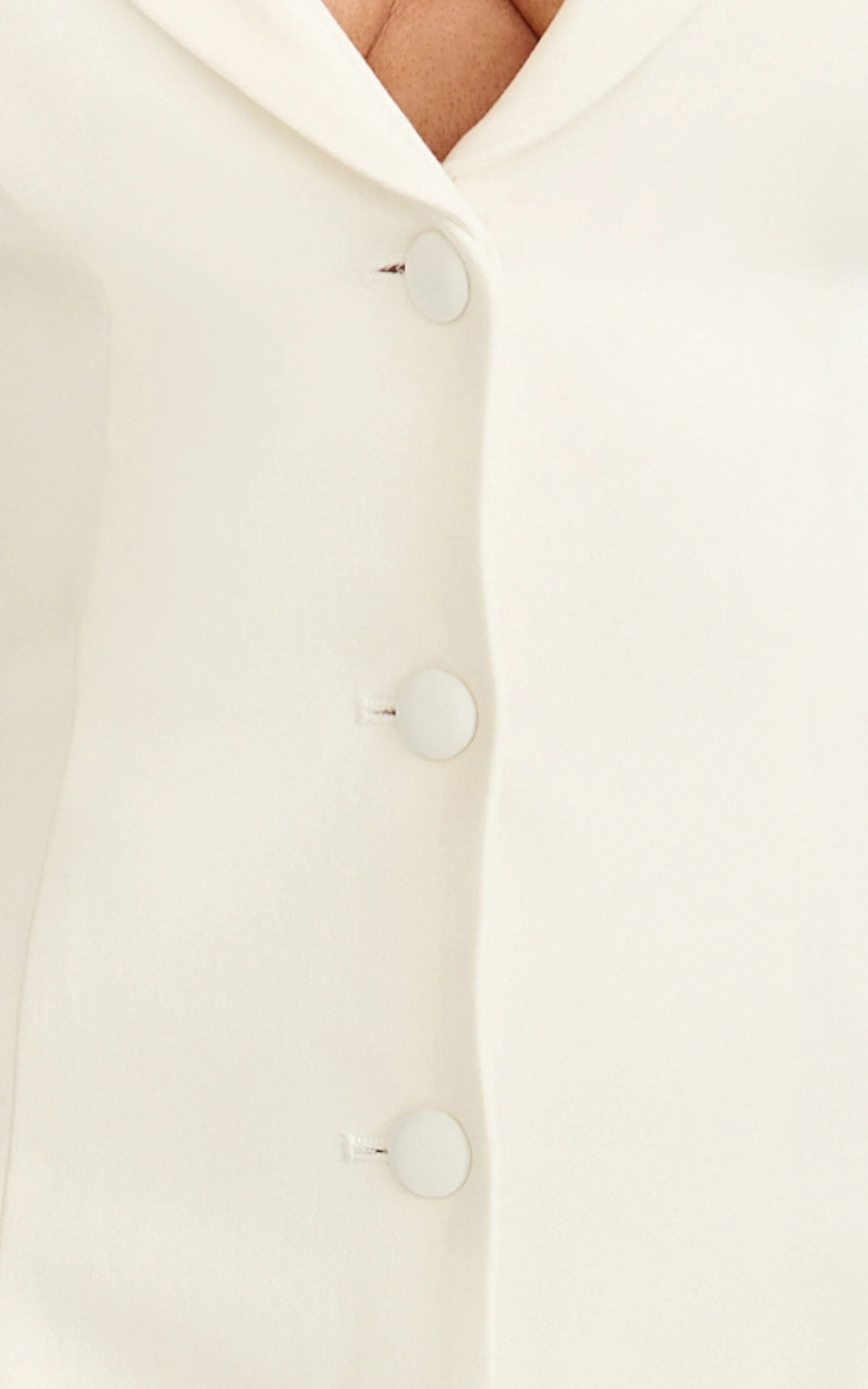 Bea Mini Dress - Collared Long Sleeve Fit And Flare Pleated Dress in Cream - Image 6