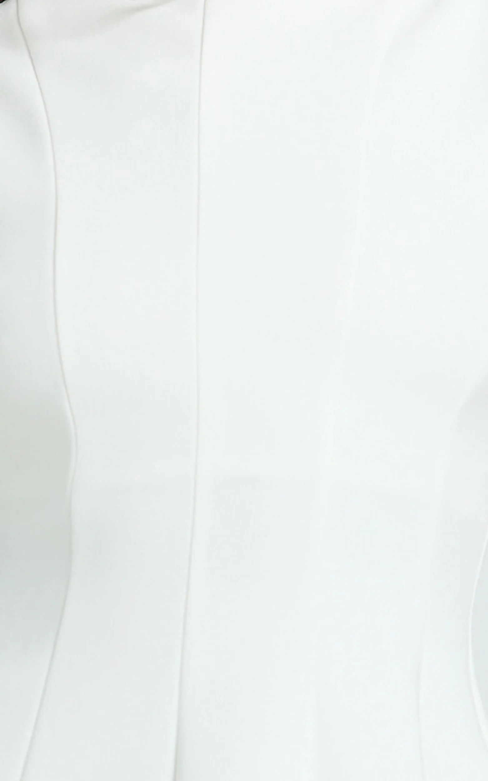 Becky Mini Dress - High Neck Sleeveless Fit And Flare Dress in White - Image 7