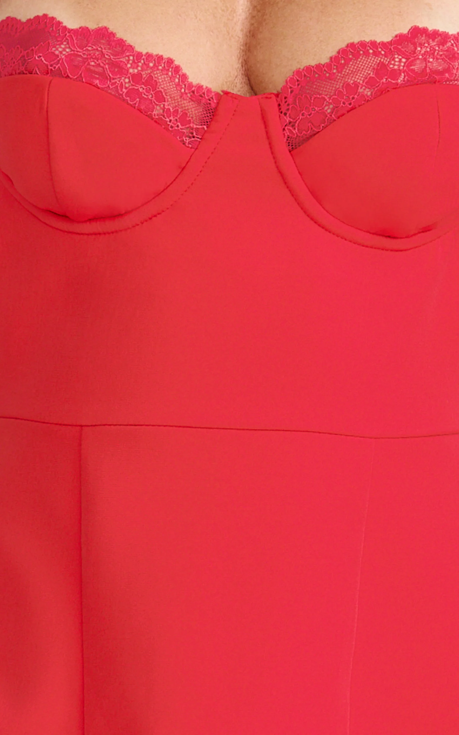 Benson Mini Dress - Sweetheart Fit And Flare Tulip Dress in Red - Image 6