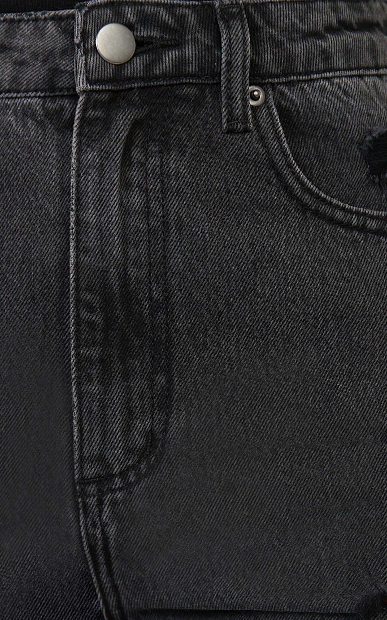 Billie Jeans - High Waisted Cotton Distressed Mom Denim Jeans in Black Wash - Image 7