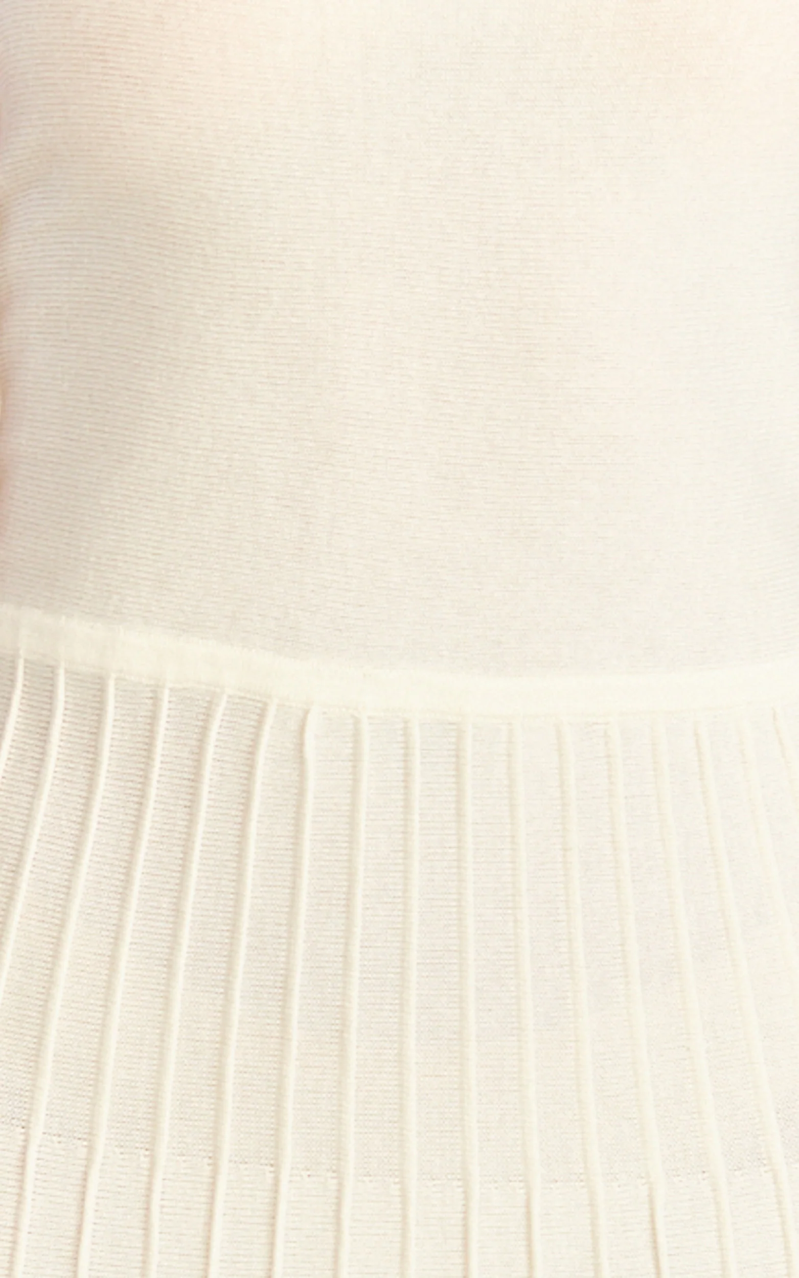 Candace Midi Dress - Halter Neck Ribbed Knit Dress in Cream - Image 6