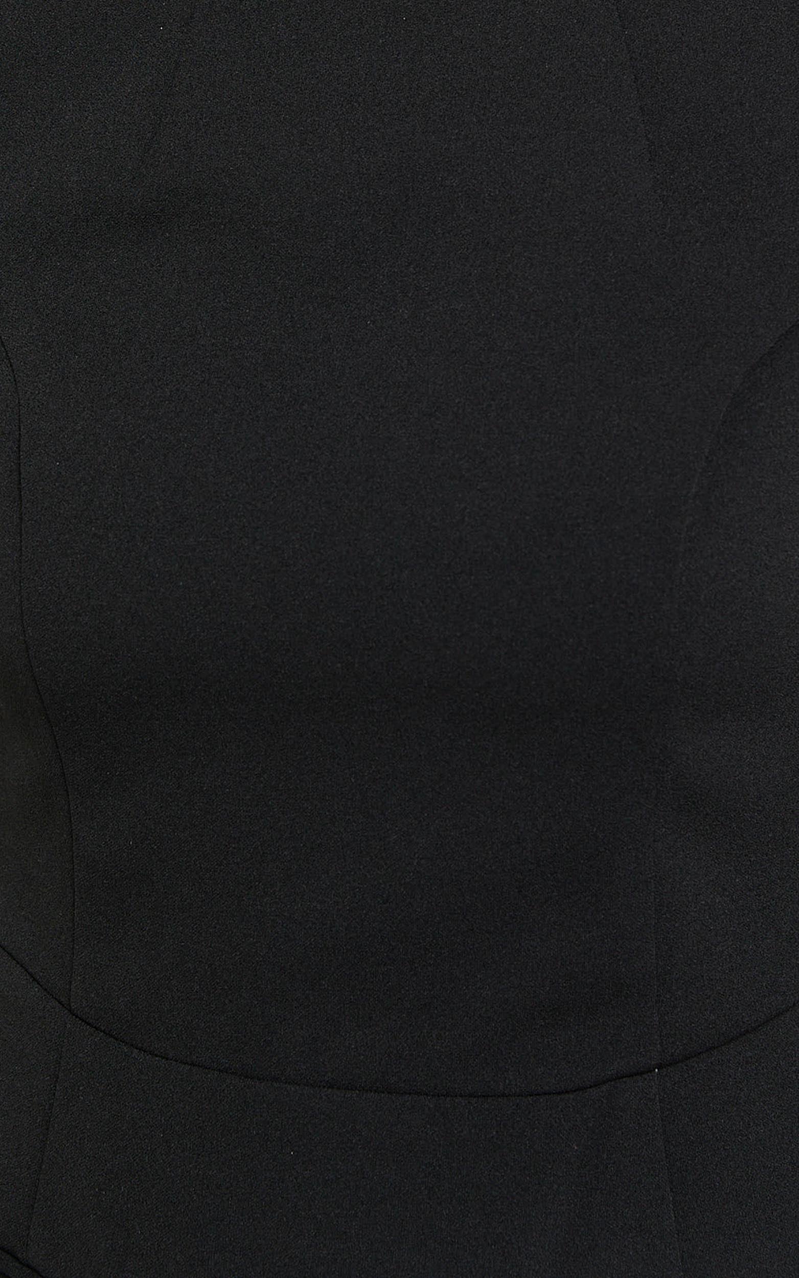 Carlson Mini Dress - High Neck Sleeve Cocoon Skirt Dress in Black - Image 6
