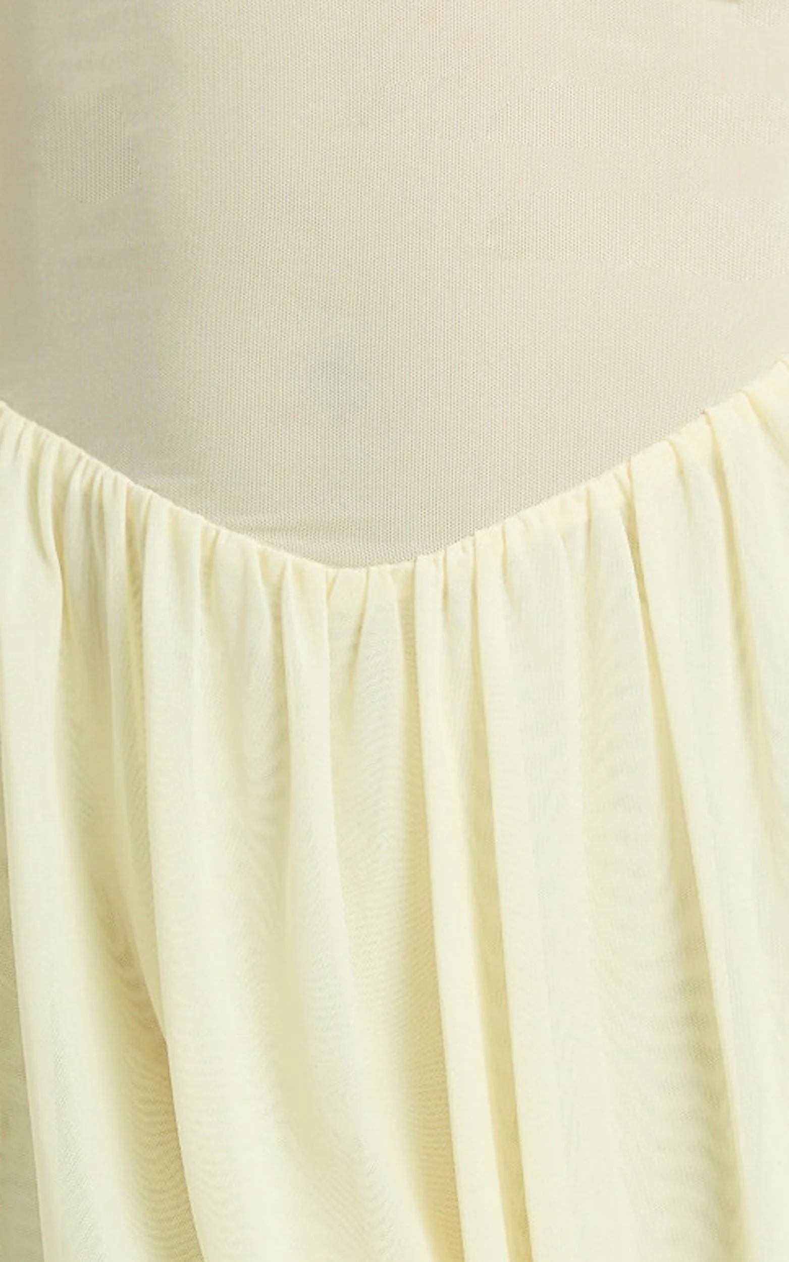 Carter Mini Dress - Strapless Front Twist Dropped Waist With Neck Scarf Dress in Lemon - Image 7