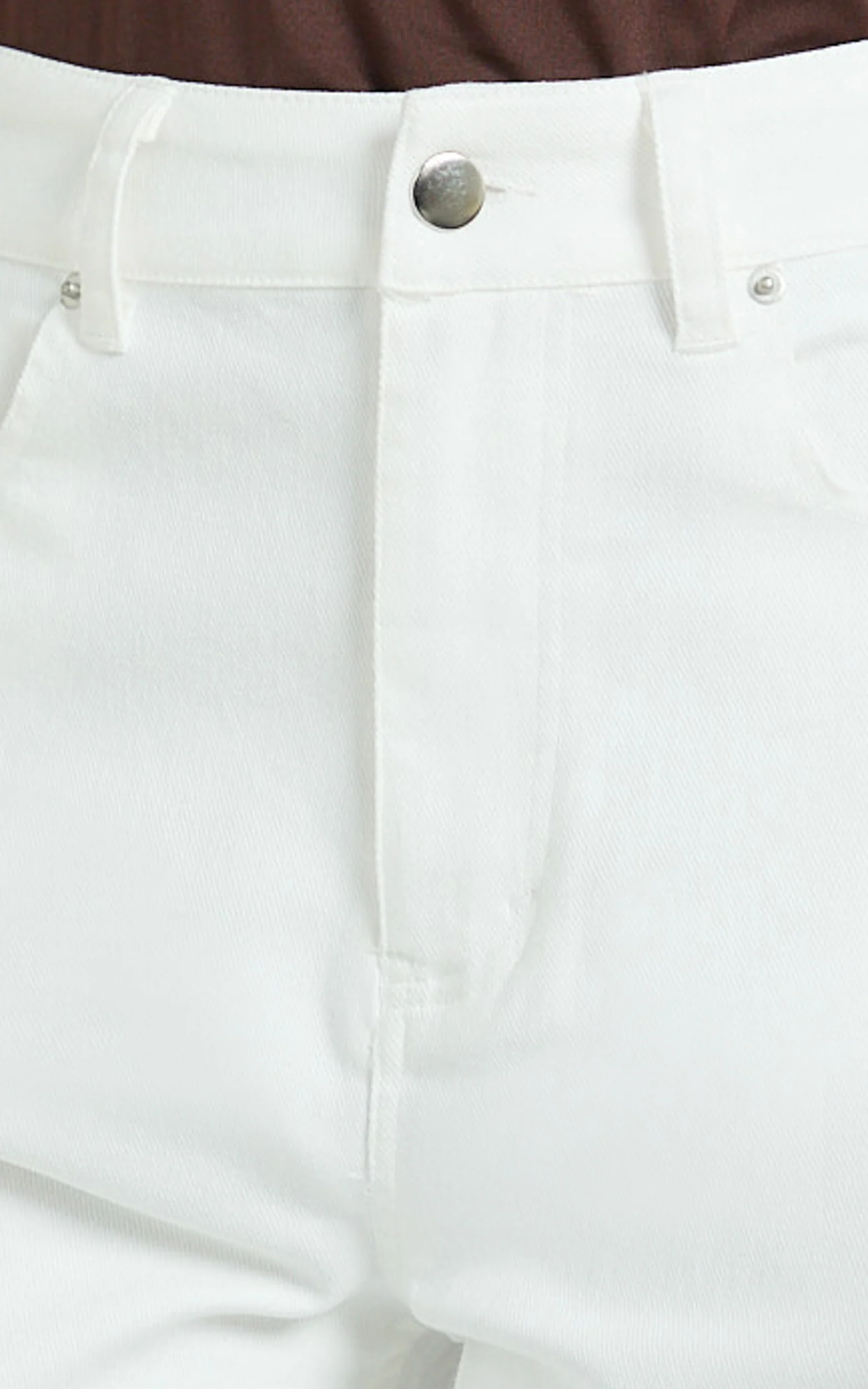 Chaney Pants - Mid Rise Barrel Leg Pants in White - Image 7