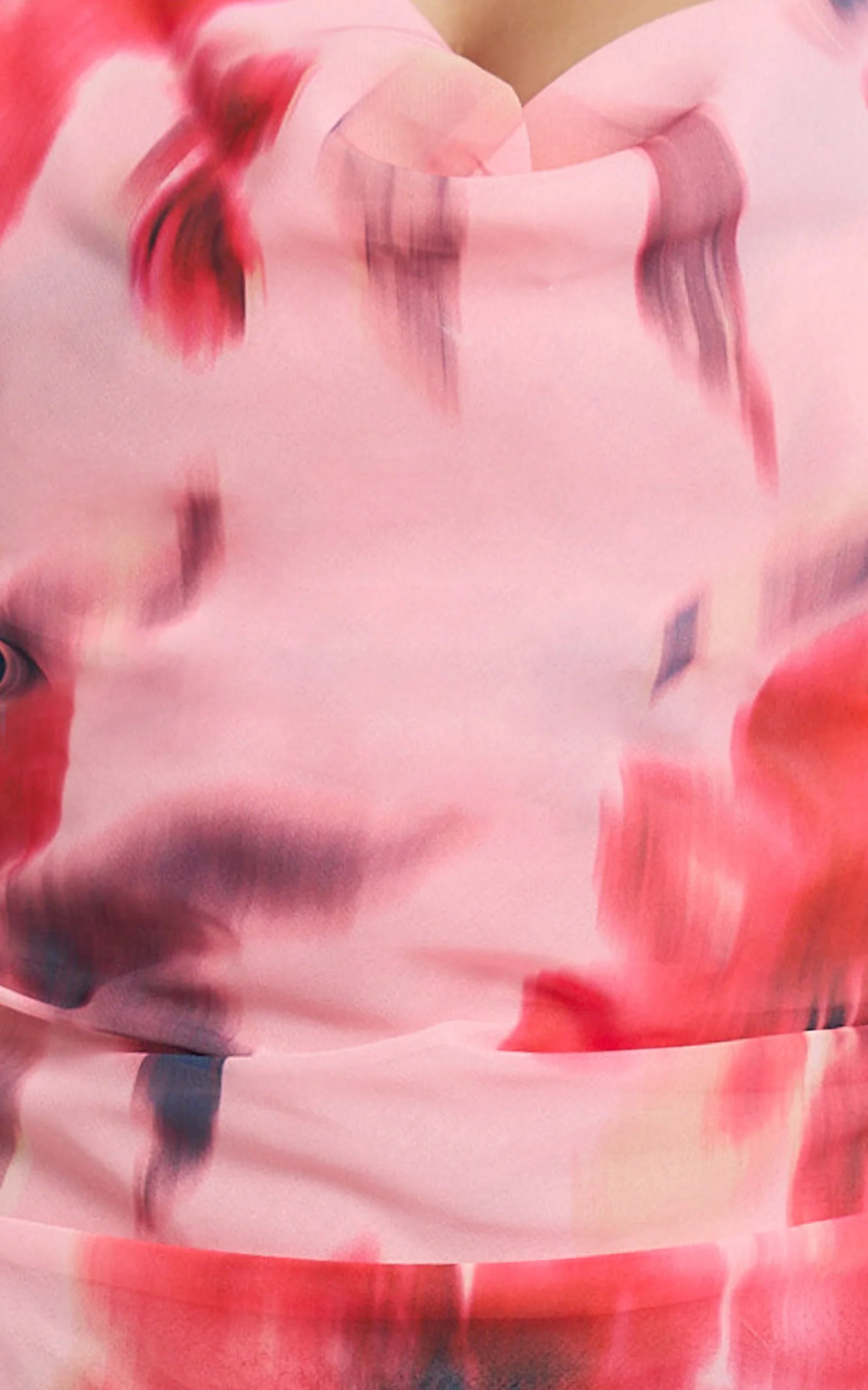 Claudia Mini Dress - Floral Halter Cowl Neck Flounce Dress in Pink Floral - Image 5