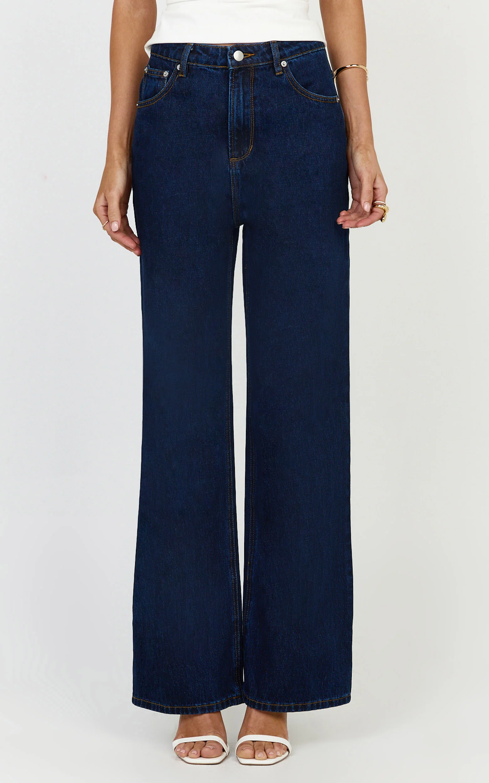 Cole Jeans - High Waist Relaxed Wide Leg Recycled Denim Jeans in Dark Blue - Image 2