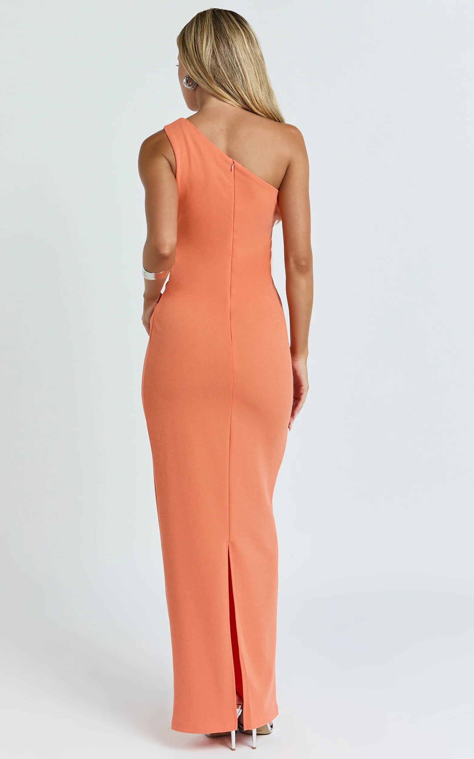 Criselda Maxi Dress - One Shoulder Maxi Dress in Orange - Image 6