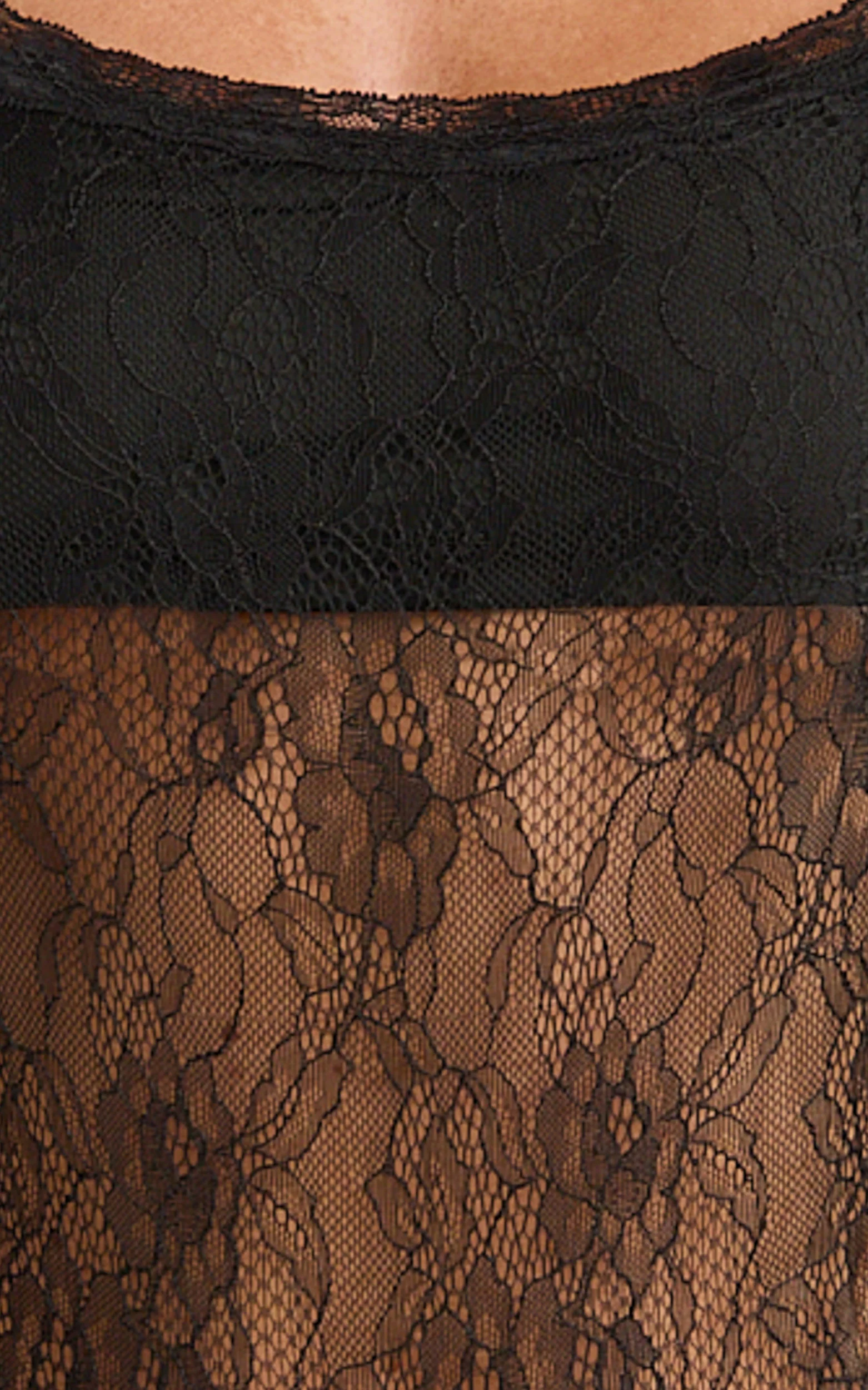 Cynthia Bodysuit - Long Sleeve Lace Bodysuit in Black - Image 7