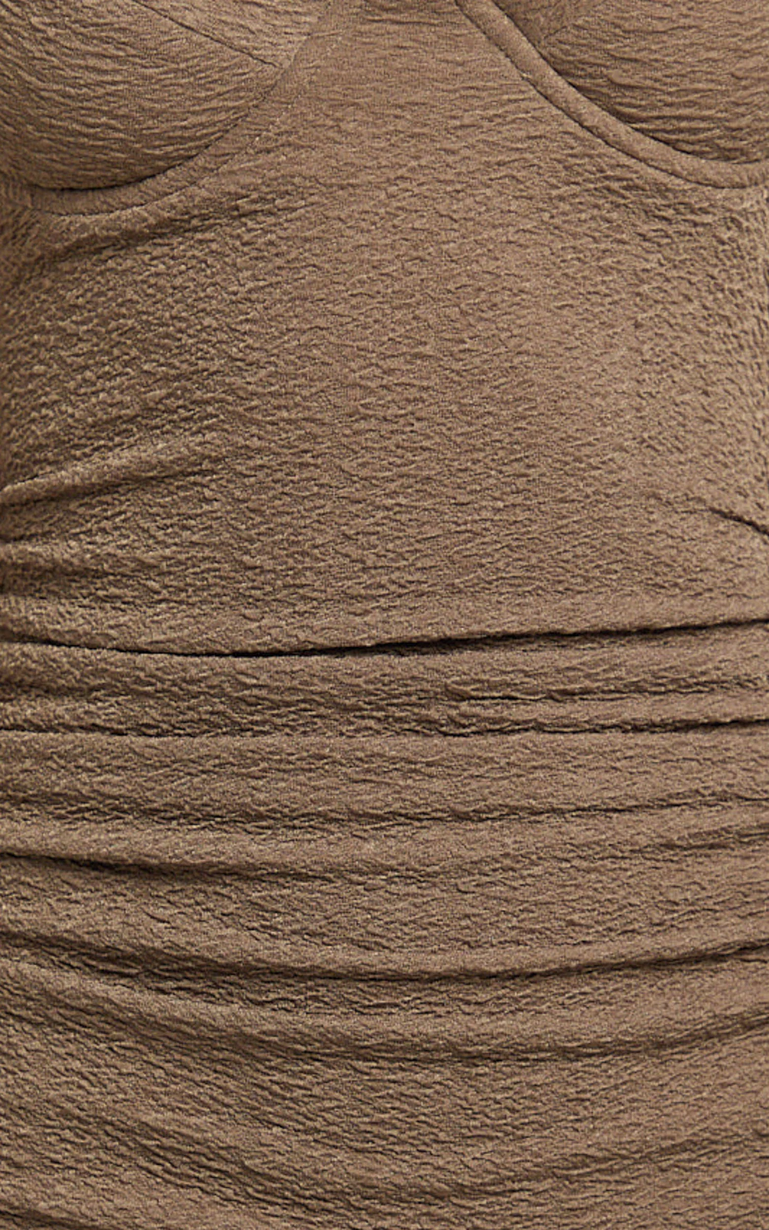 Elia Midi Dress - Cap Sleeve Sweetheart Underwire Fitted Dress in Brown - Image 6