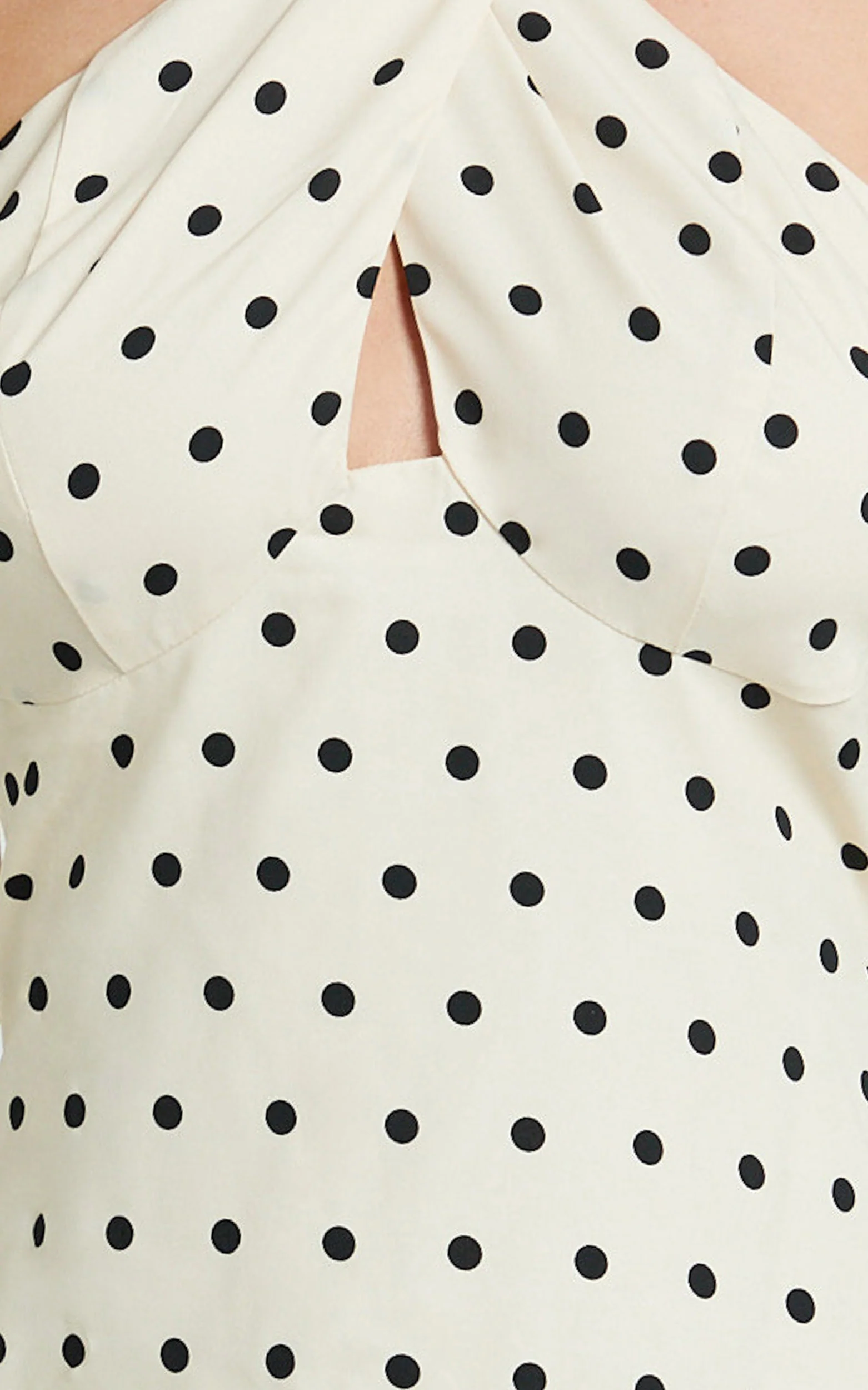 Elise Mini Dress - Keyhole Halter Dress in White - Image 6