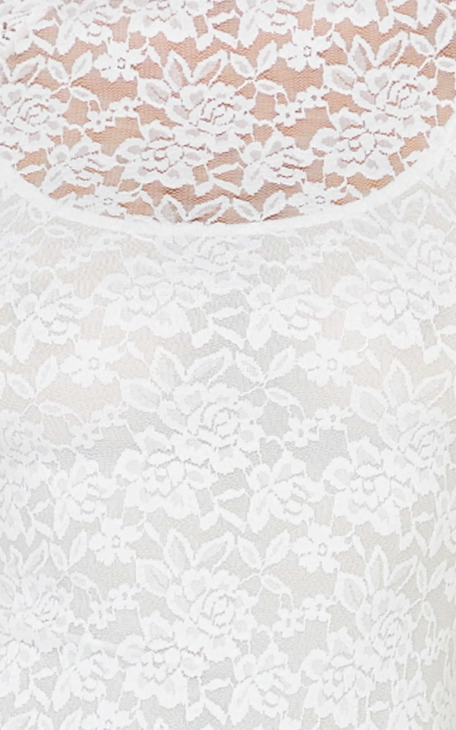 Emma Midi Dress - Lace Cap Sleeve Bodycon Dress in White - Image 6