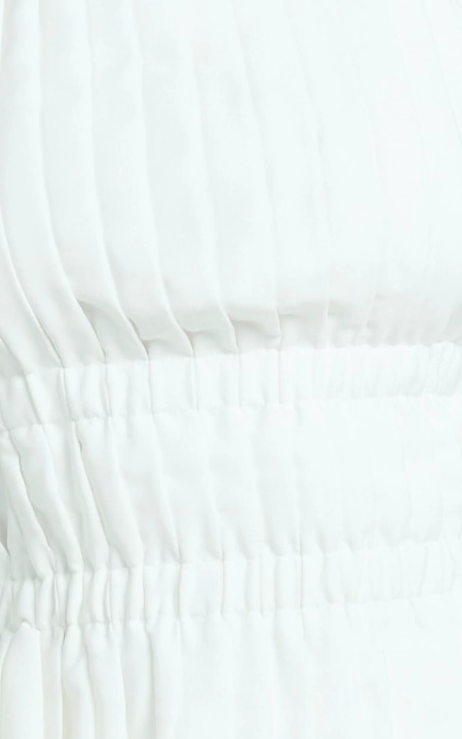 Erica Top - High Neck Halter Pleated Tie Back Top in Off White - Image 8
