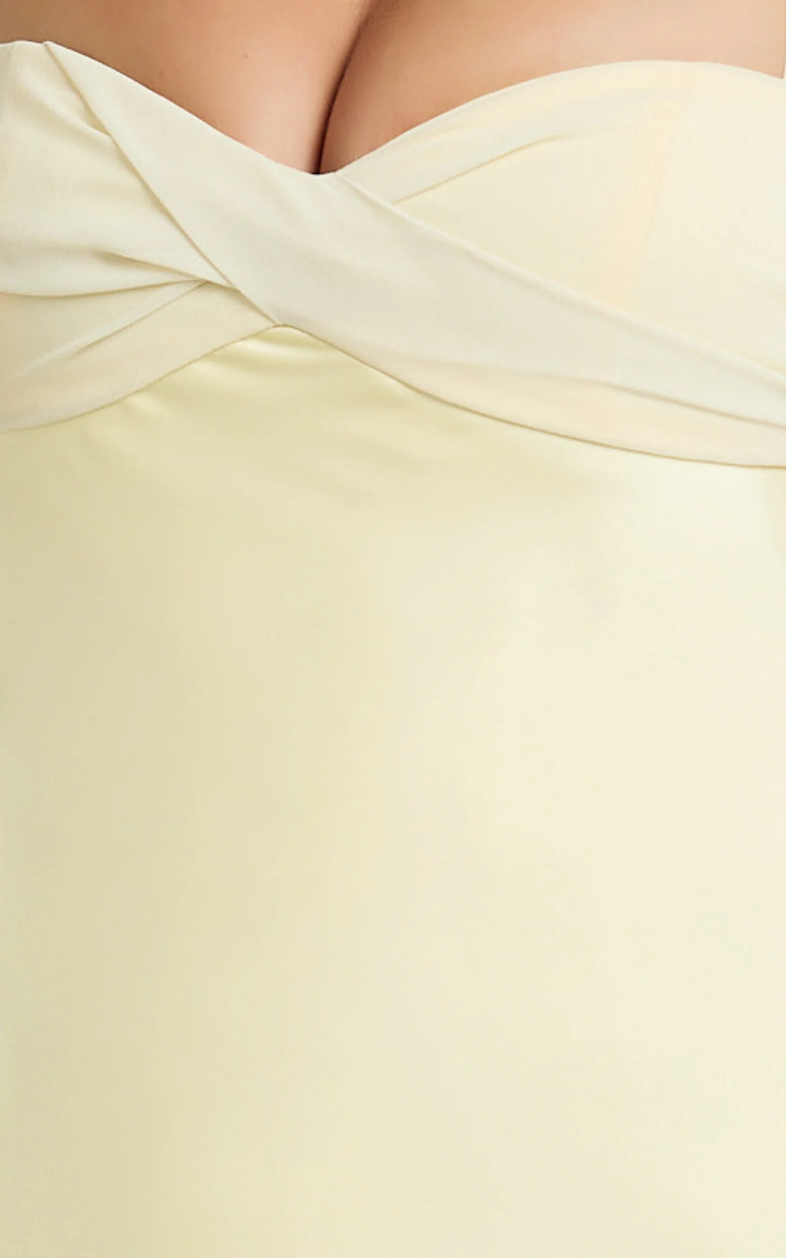 Flynn Maxi Dress - Satin Halter Sweetheart Neck Dress in Butter Yellow - Image 7