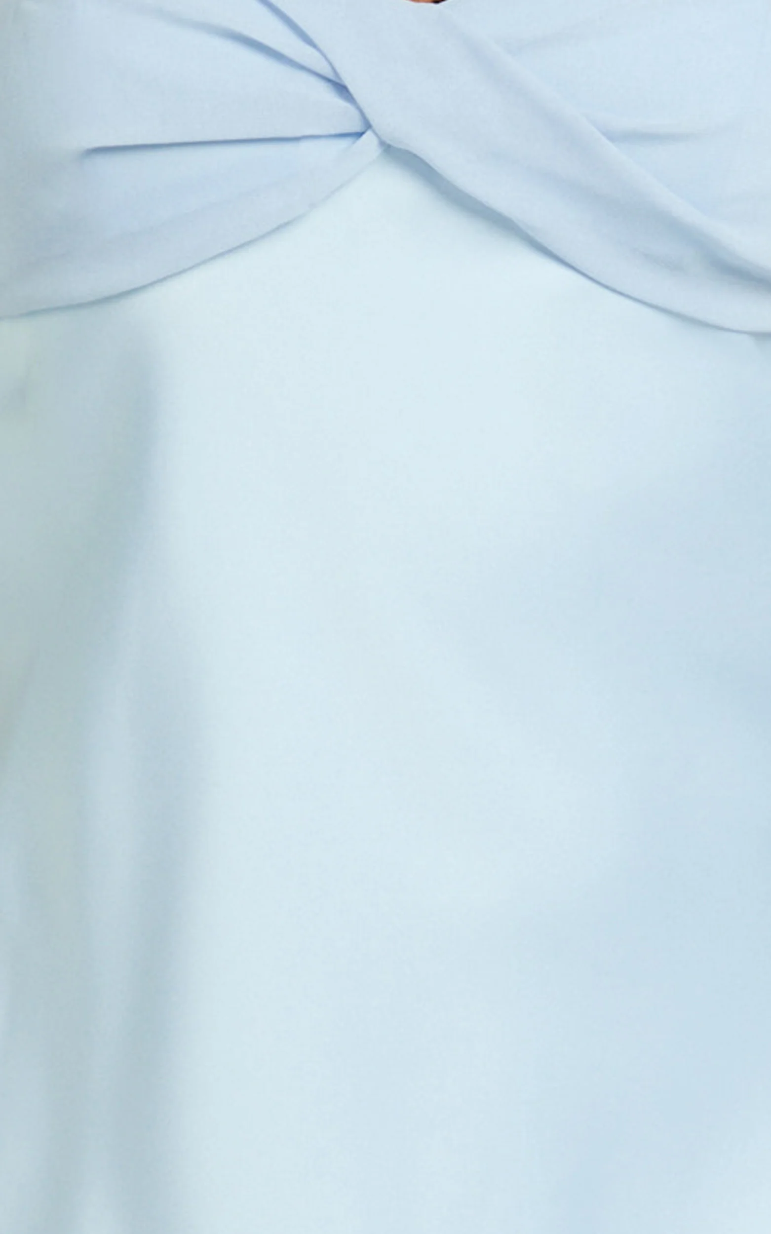 Flynn Mini Dress - Satin Halter Sweetheart Neck Dress in Blue - Image 7