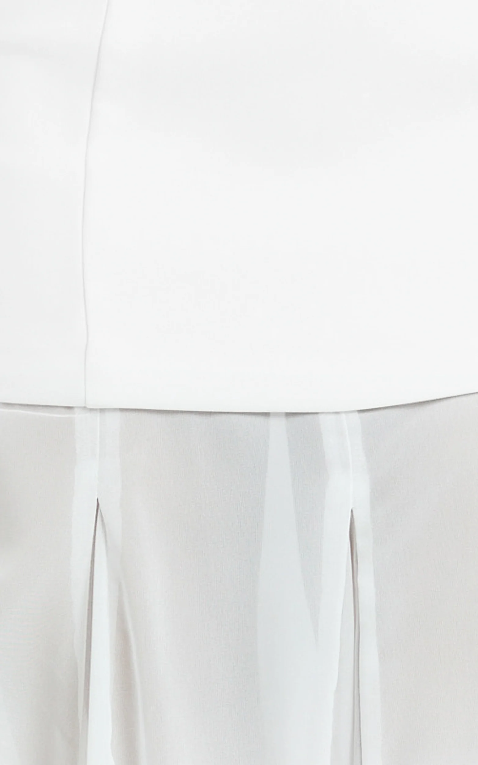 Frances Maxi Dress - Contrast U Neck Godet A Line Dress in Ivory - Image 8
