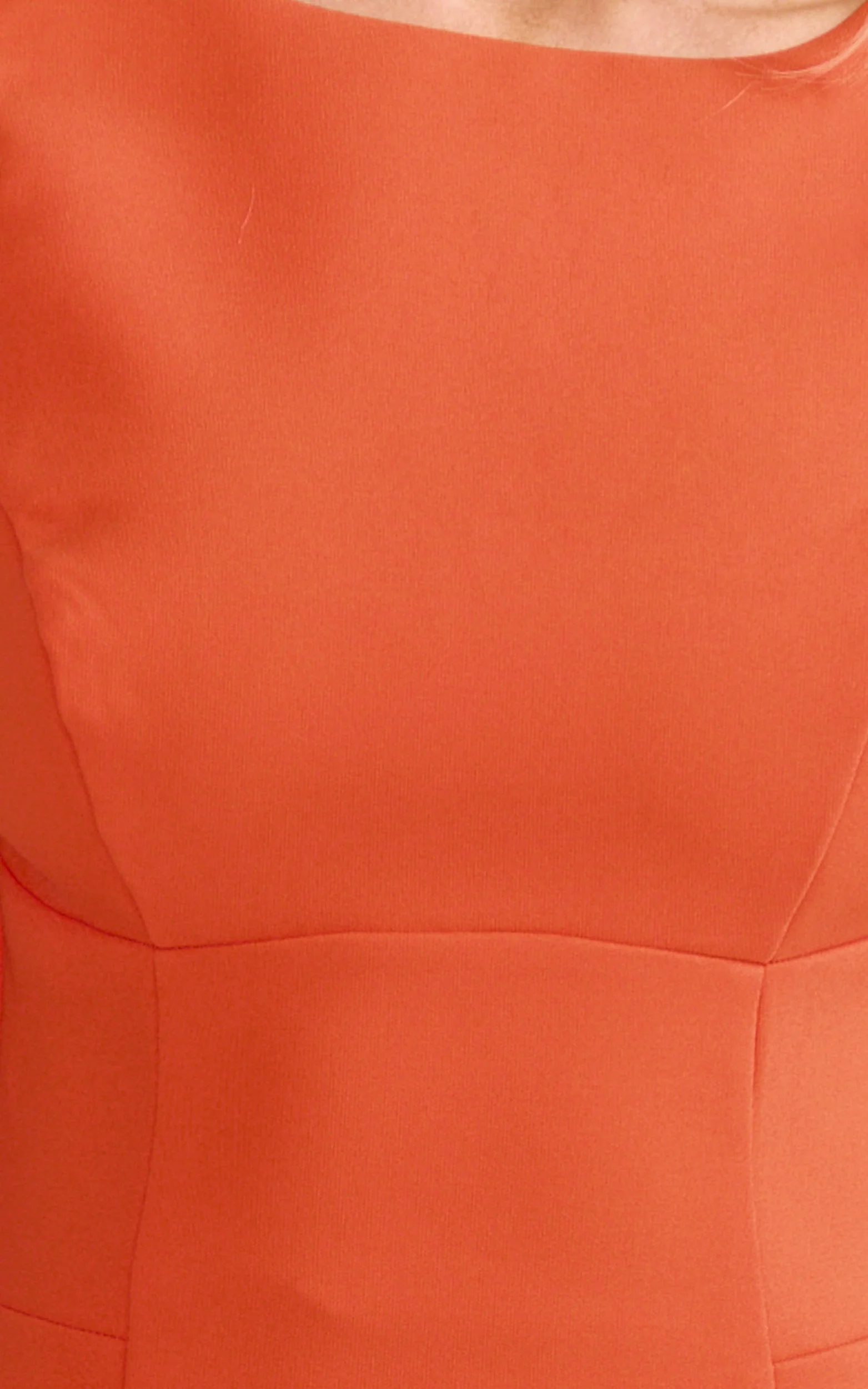 Freddie Mini Dress - Boat Neck Fit and Flare Dress in Orange - Image 9