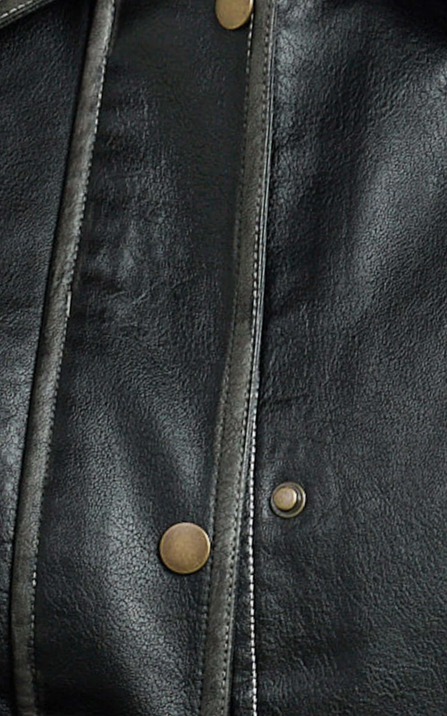 Gail Jacket - Faux Leather Bomber Jacket in Black - Image 6