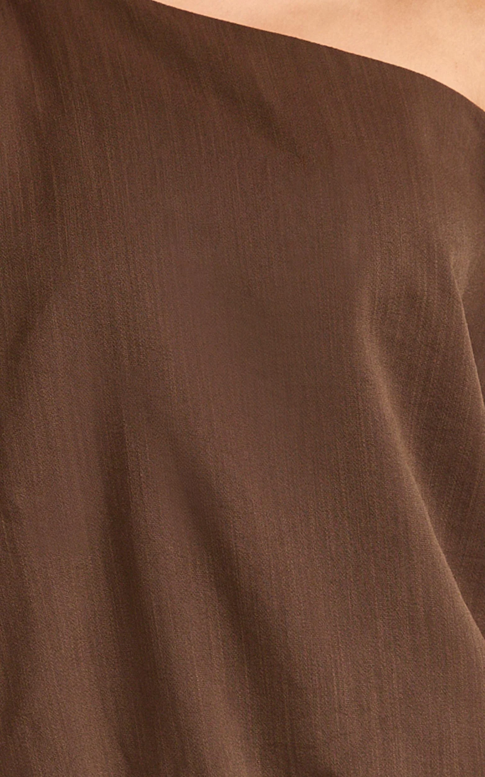 Gwen Bodysuit - Asymmetrical Neckline One Shoulder Bodysuit in Chocolate - Image 10