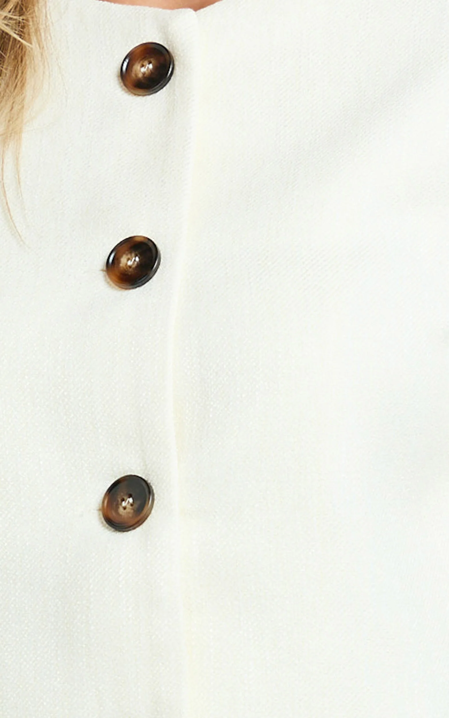 Halsey Jacket - Short Sleeve Structured Jacket in Cream - Image 8