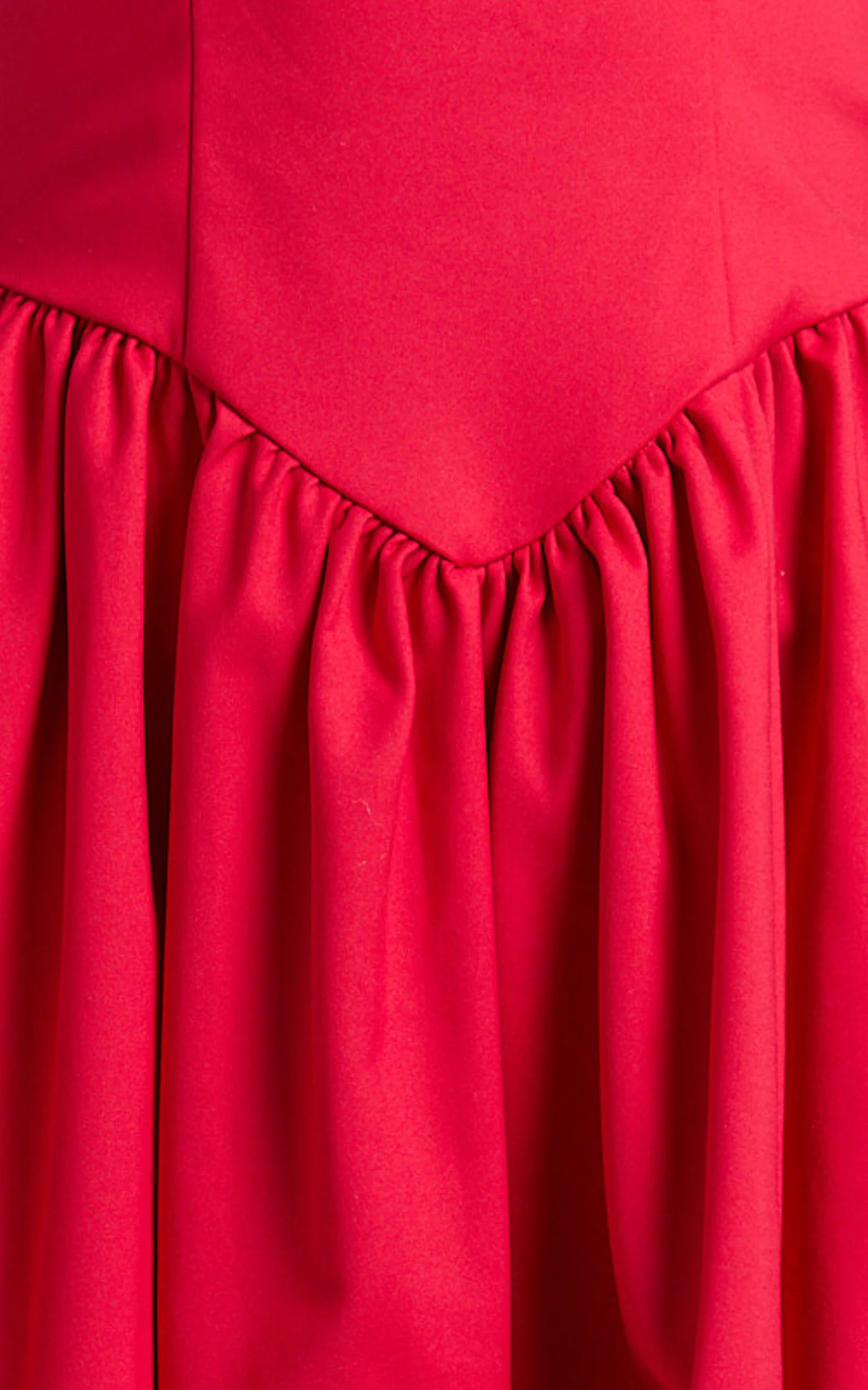 Helda Midi Dress - Halter Tie Neck Corset Panel Dress in Red - Image 7