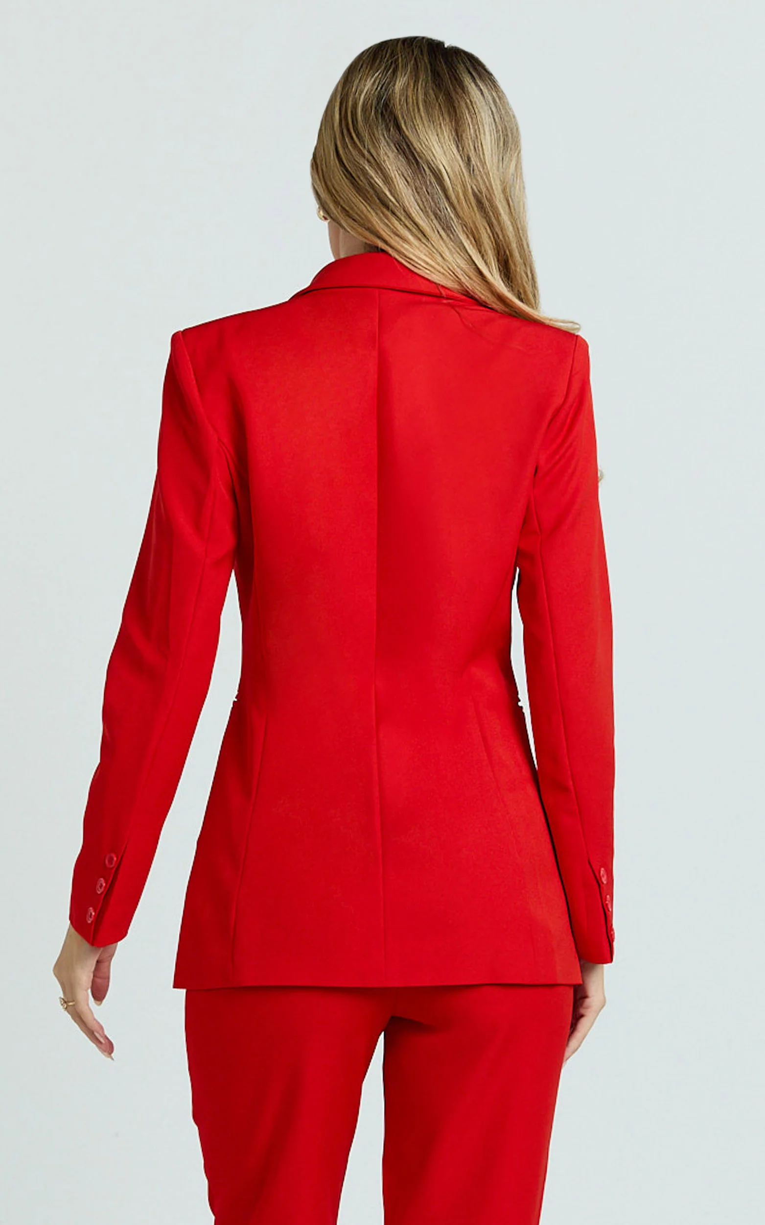 Hermie Blazer - Single Breasted Blazer in Red - Image 6
