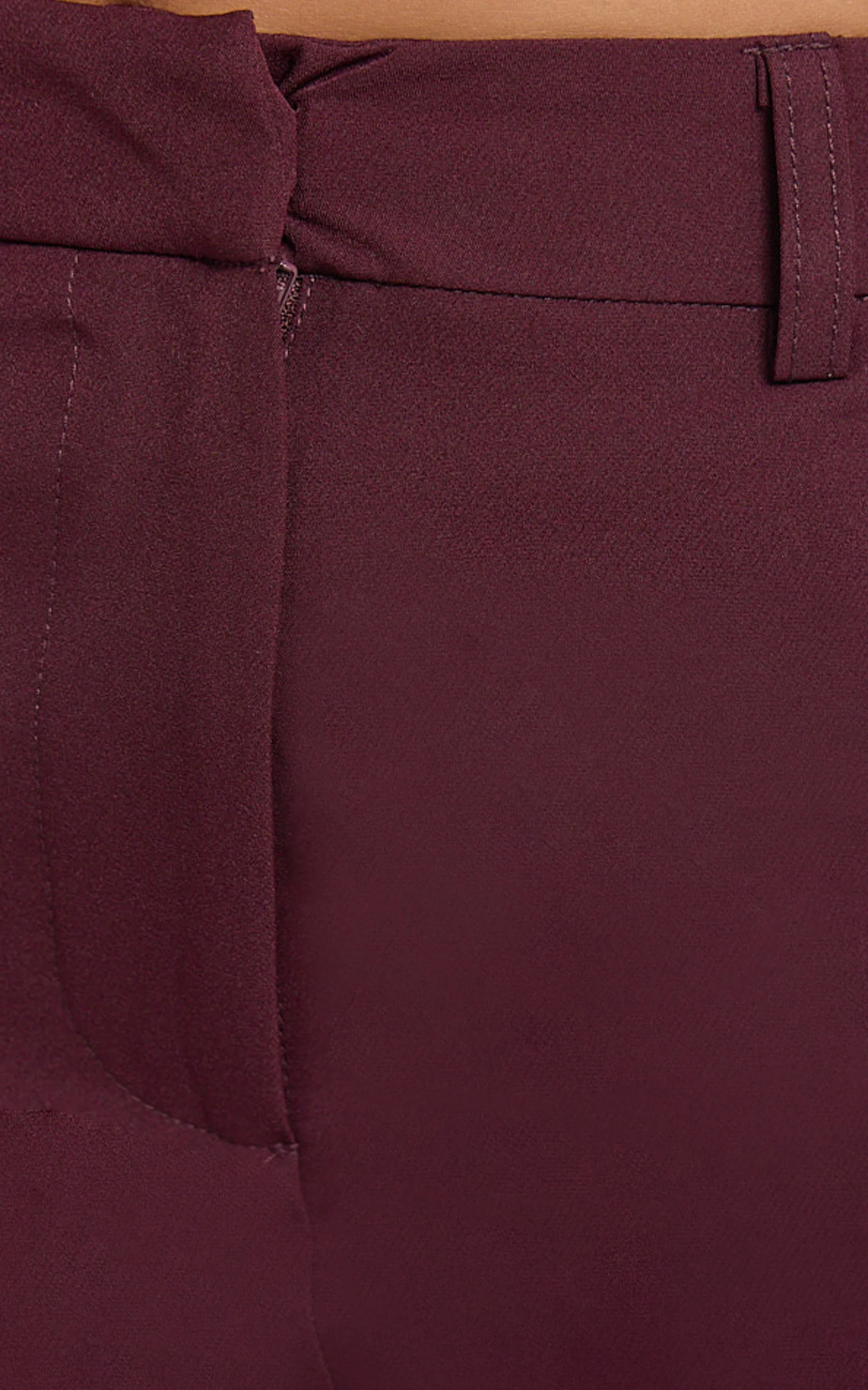 Hermie Pants - High Waisted Cropped Tailored Pants in Wine - Image 9