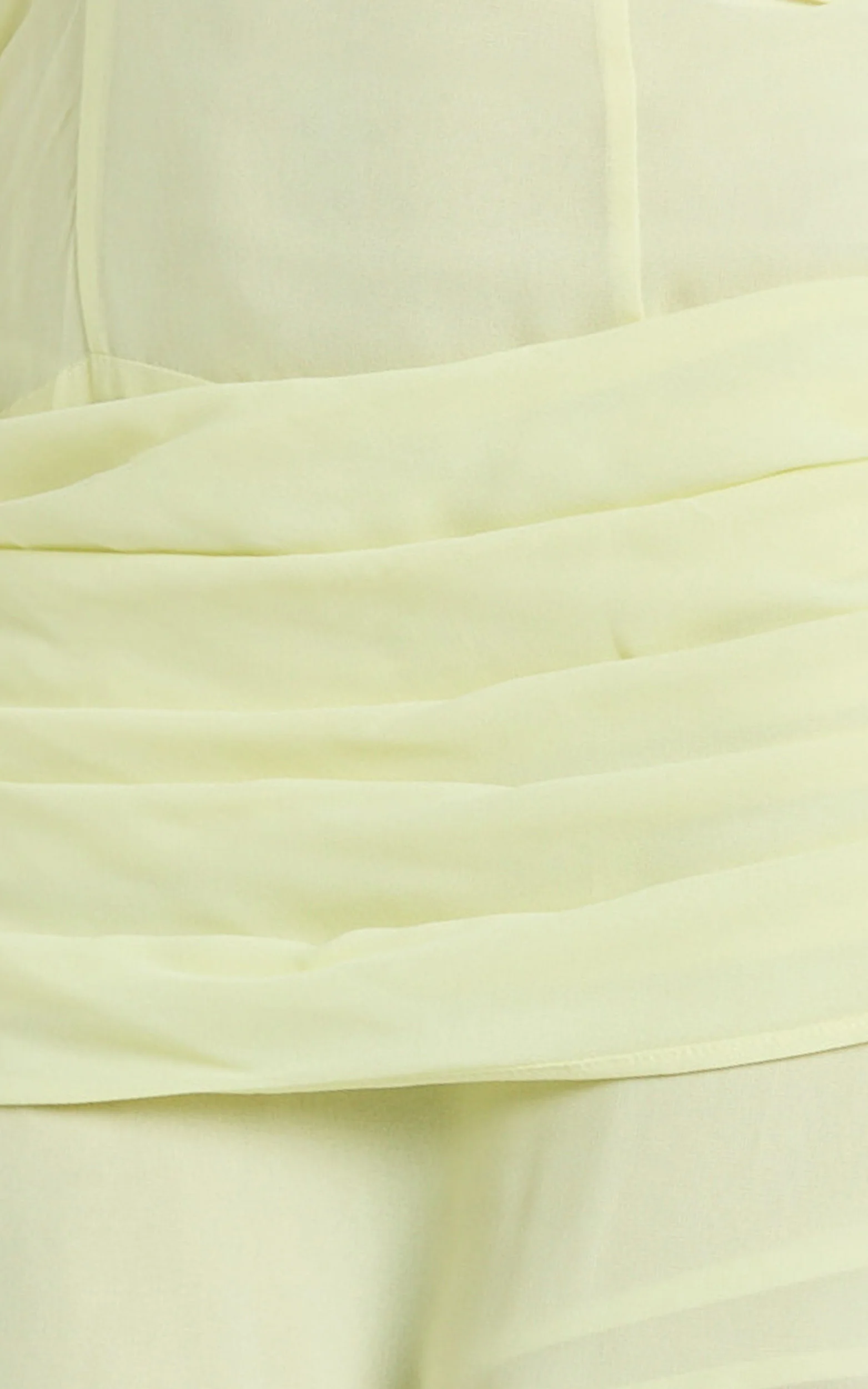 Hudgens Maxi Dress - Georgette Halter Draped Skirt Dress in Lemon - Image 7