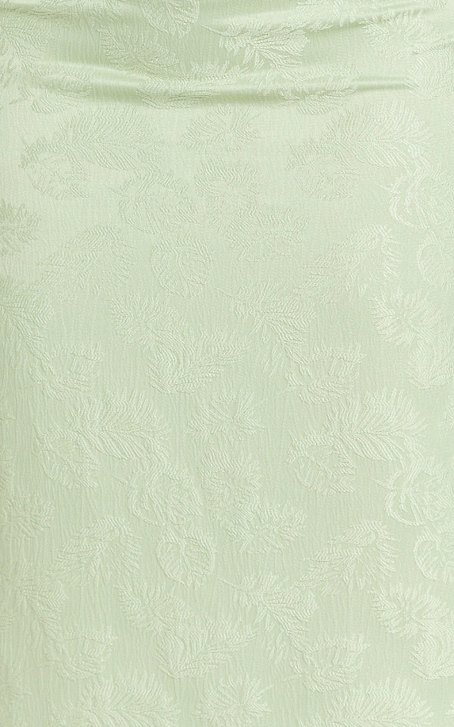 Indiana Midi Dress - Jacquard Square Neck Lace Back Fitted Dress in Green - Image 6
