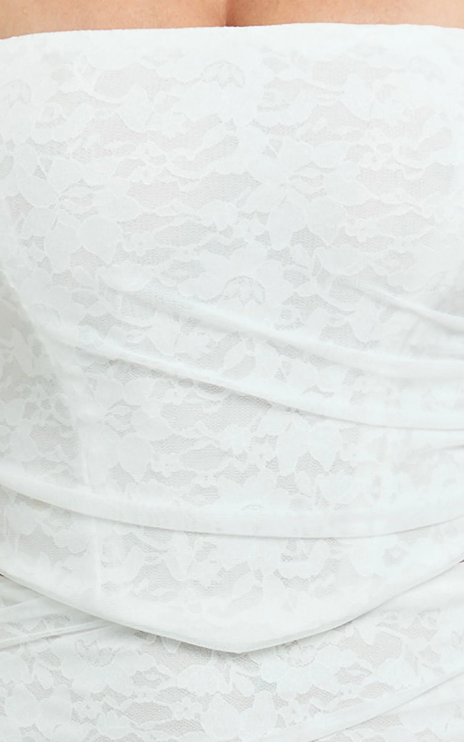 Irene Two Piece Top and Skirt Set - Strapless Corset And Skirt in White - Image 6