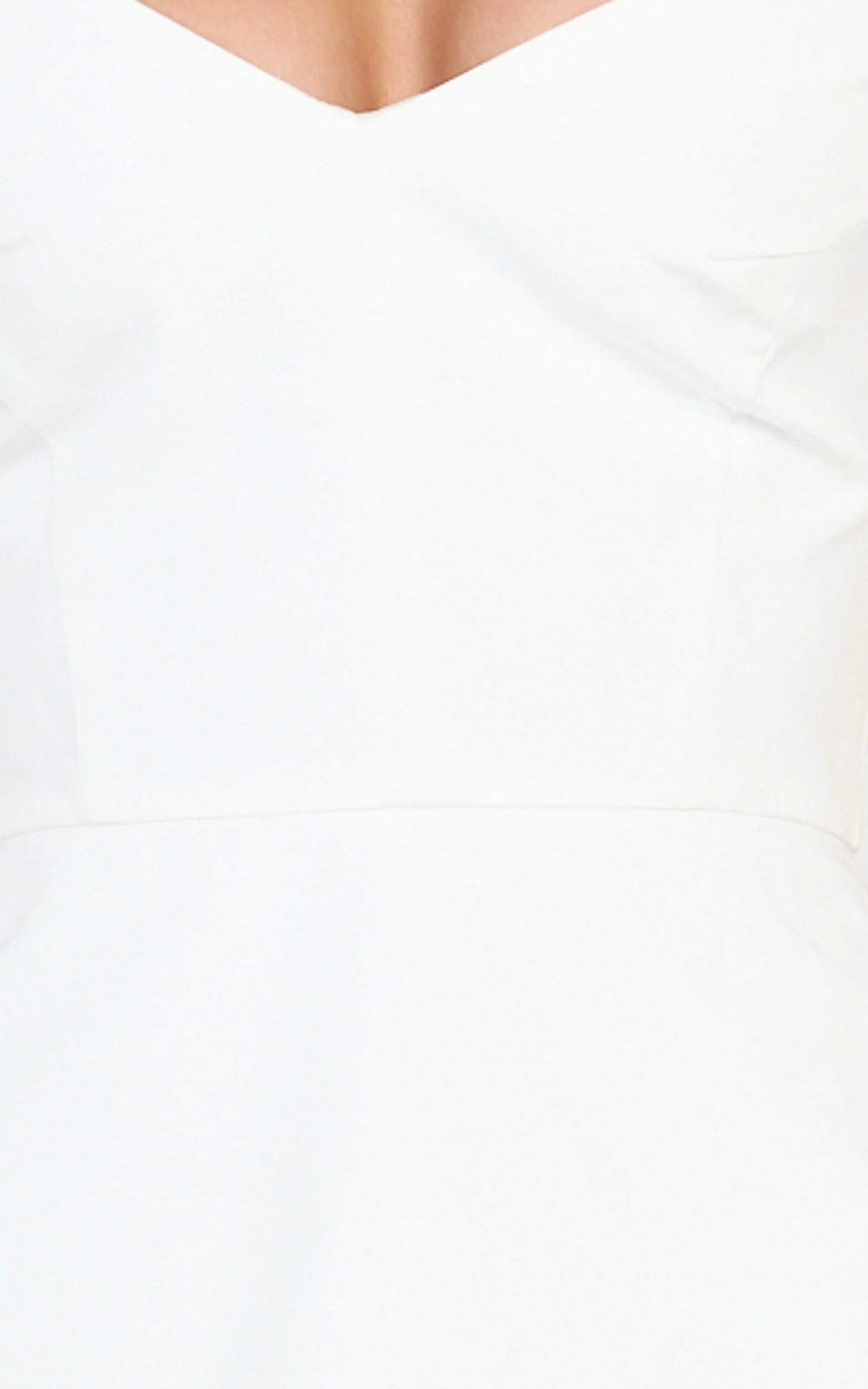 Izara Mini Dress - Off Shoulder Pleated Dress in Off White - Image 9
