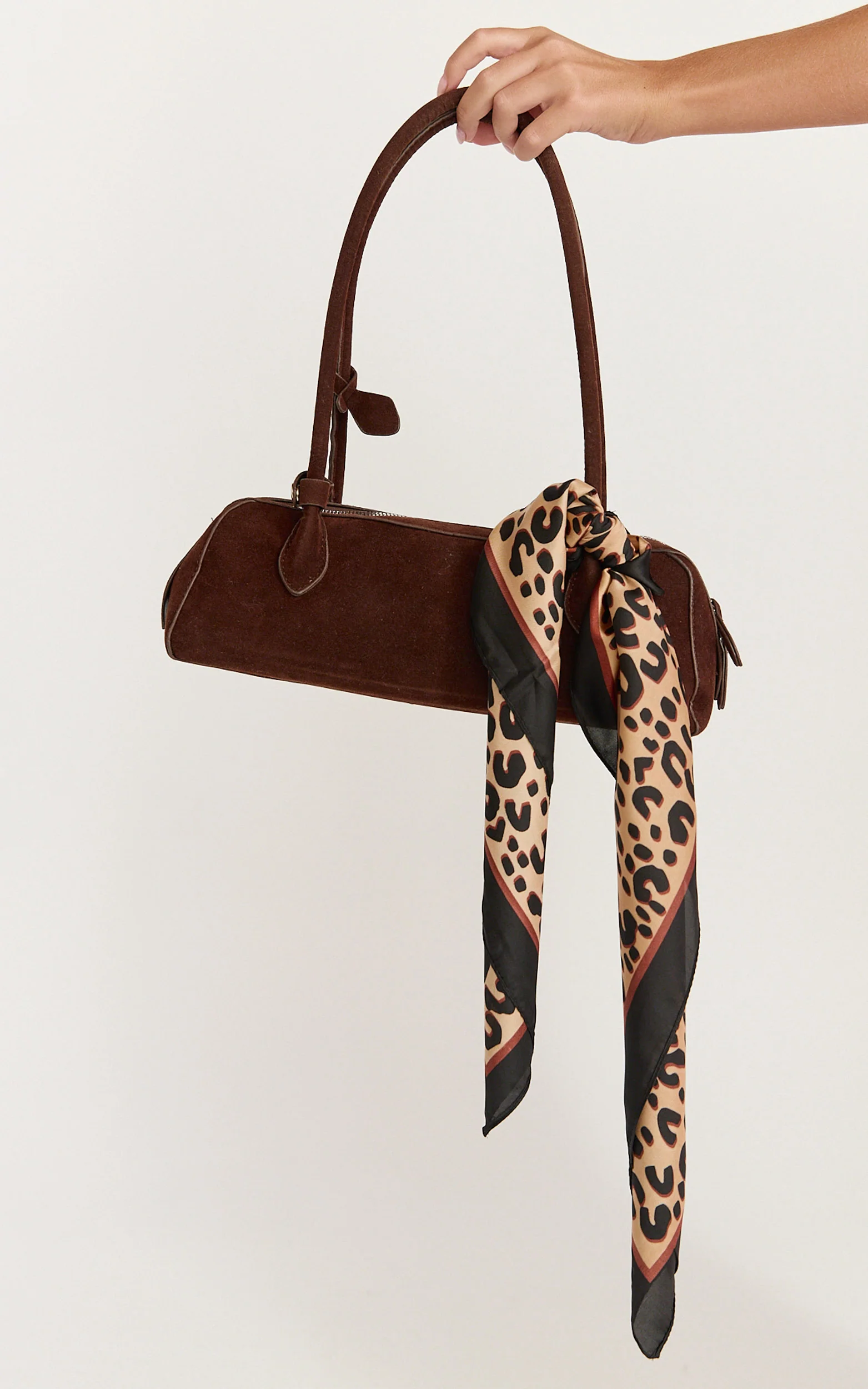 Izzy Scarf - Head Scarf in Brown Leopard Print - Image 2