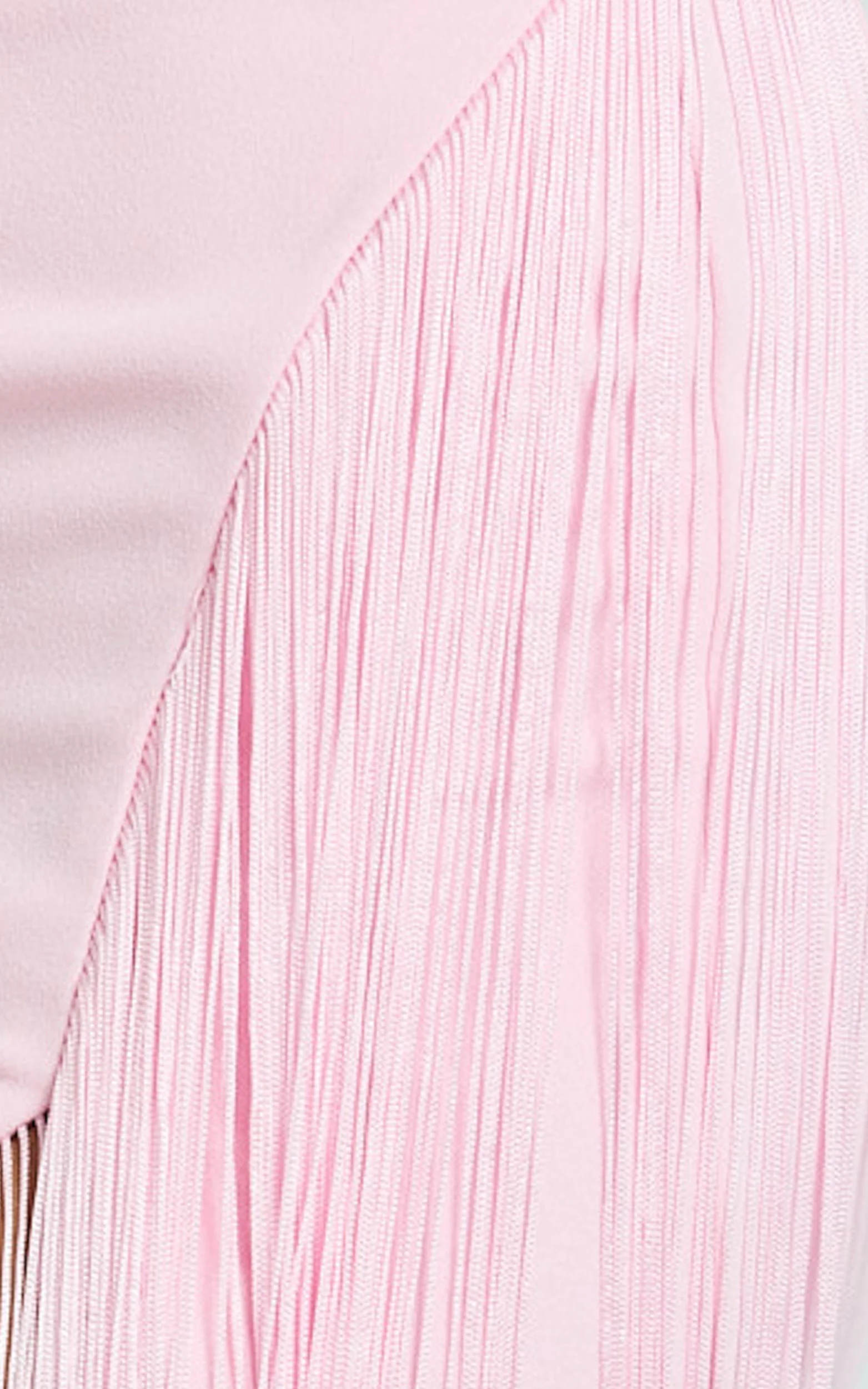 Joanne Maxi Dress - Scoop Neck Fringe Dress in Pink - Image 6