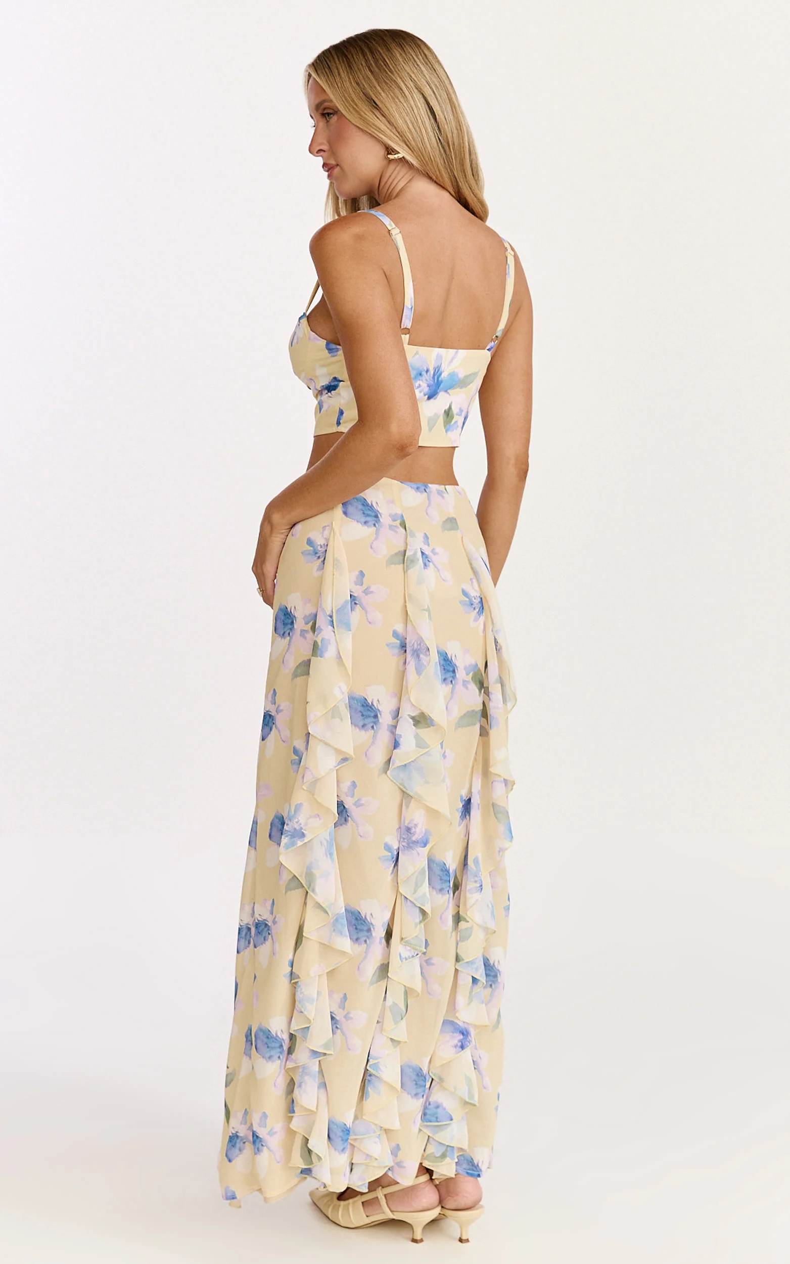 Juliette Maxi Skirt - Ruffle Skirt in Femme Floral Print - Image 6