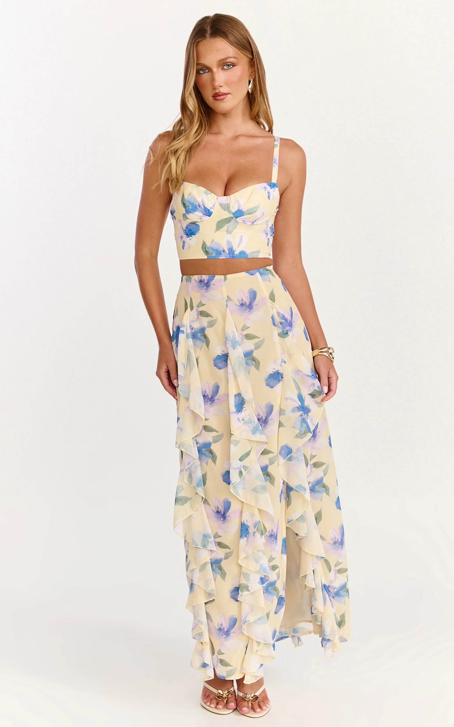 Juliette Top - Corset Crop Top in Femme Floral Print - Image 3