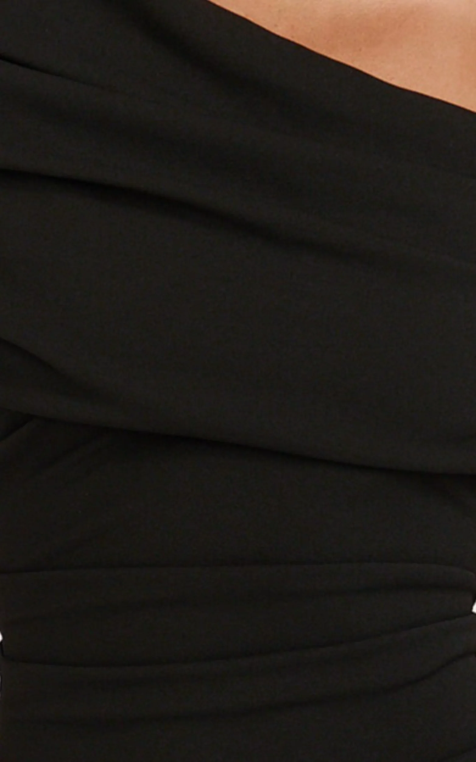 Kairose Mini Dress - Asymmetrical Sleeve Dress in Black - Image 6