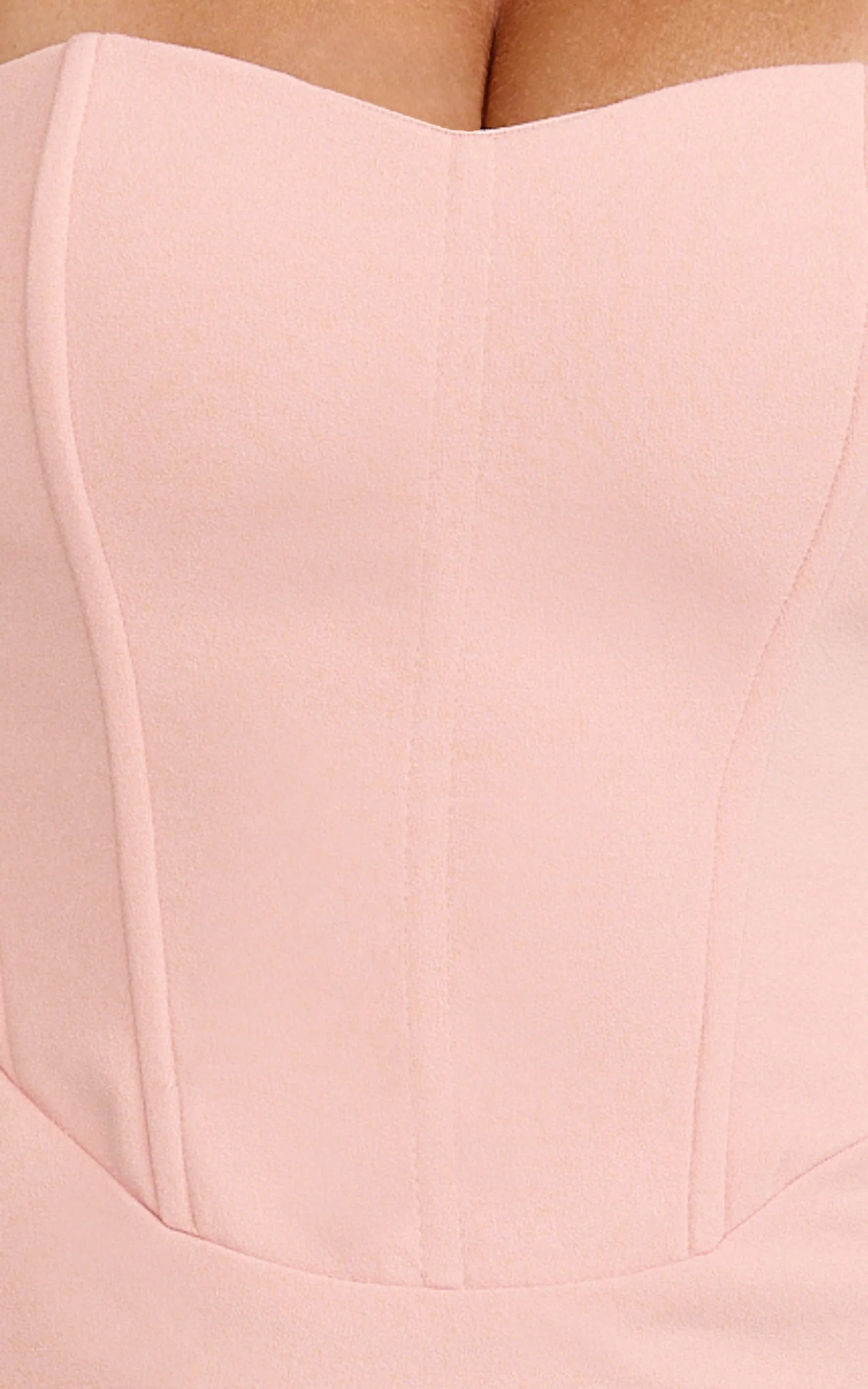 Karina Maxi Dress - Off Shoulder Corset Bodice Lace Up Back Dress in Pink - Image 6