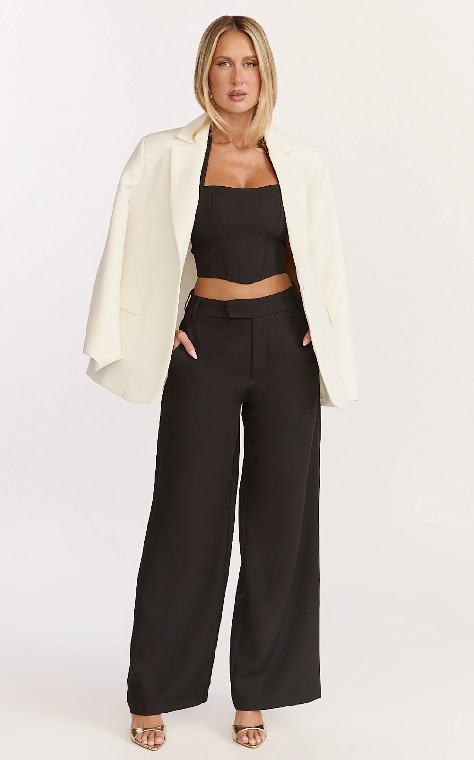 Karina Top - Halter Neck Princess Panel Top in Black - Image 3