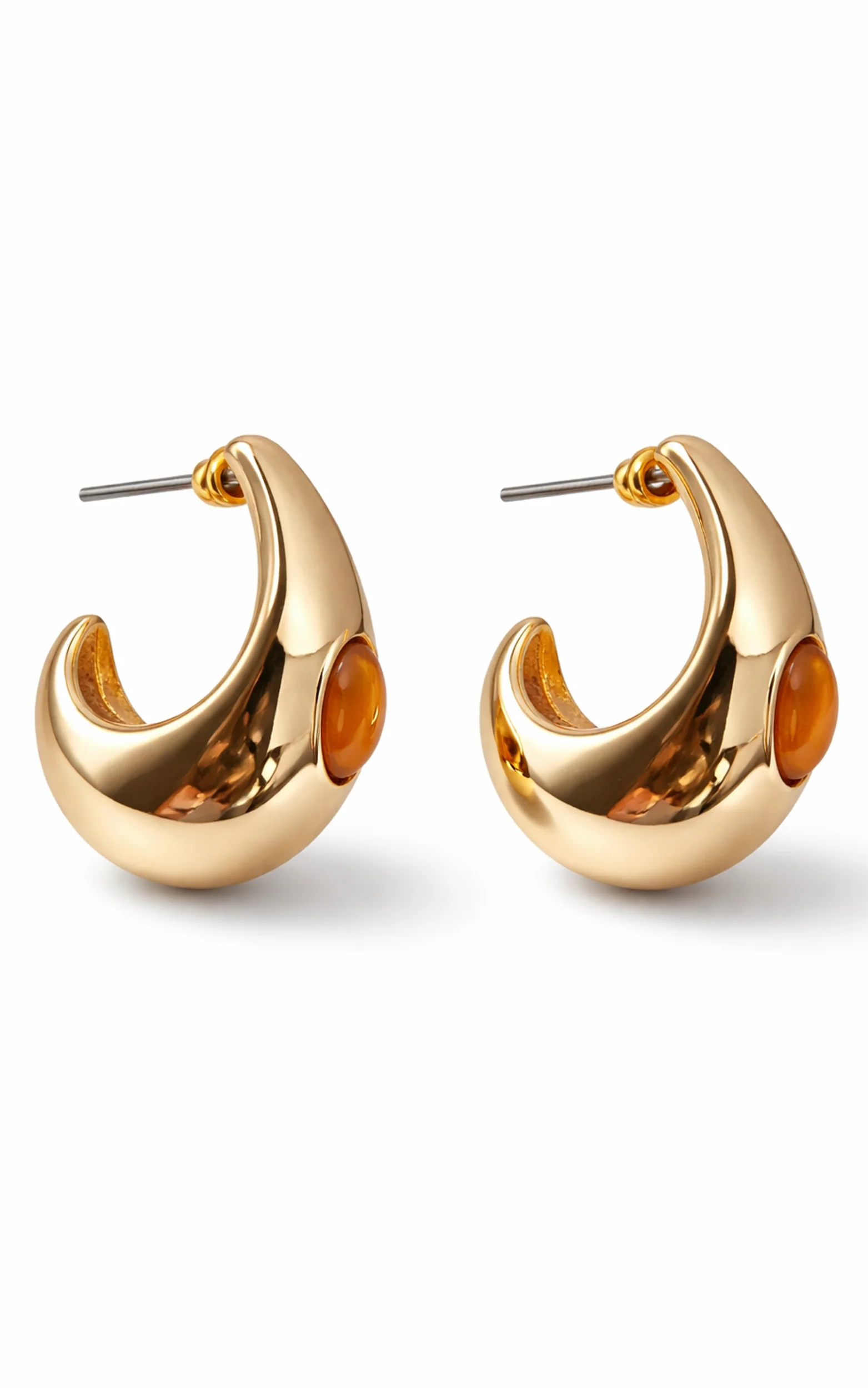 Kristie Earrings - Statement Stud Earrings in Gold - Image 4