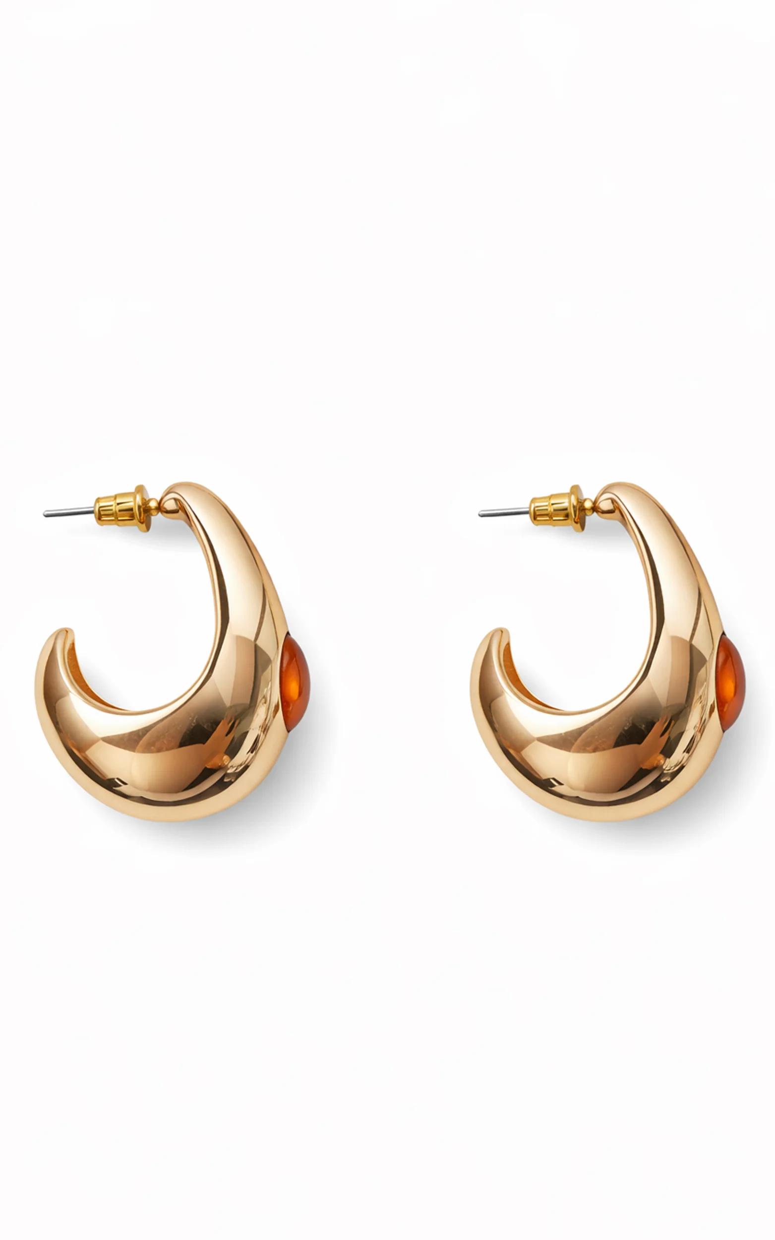 Kristie Earrings - Statement Stud Earrings in Gold - Image 5